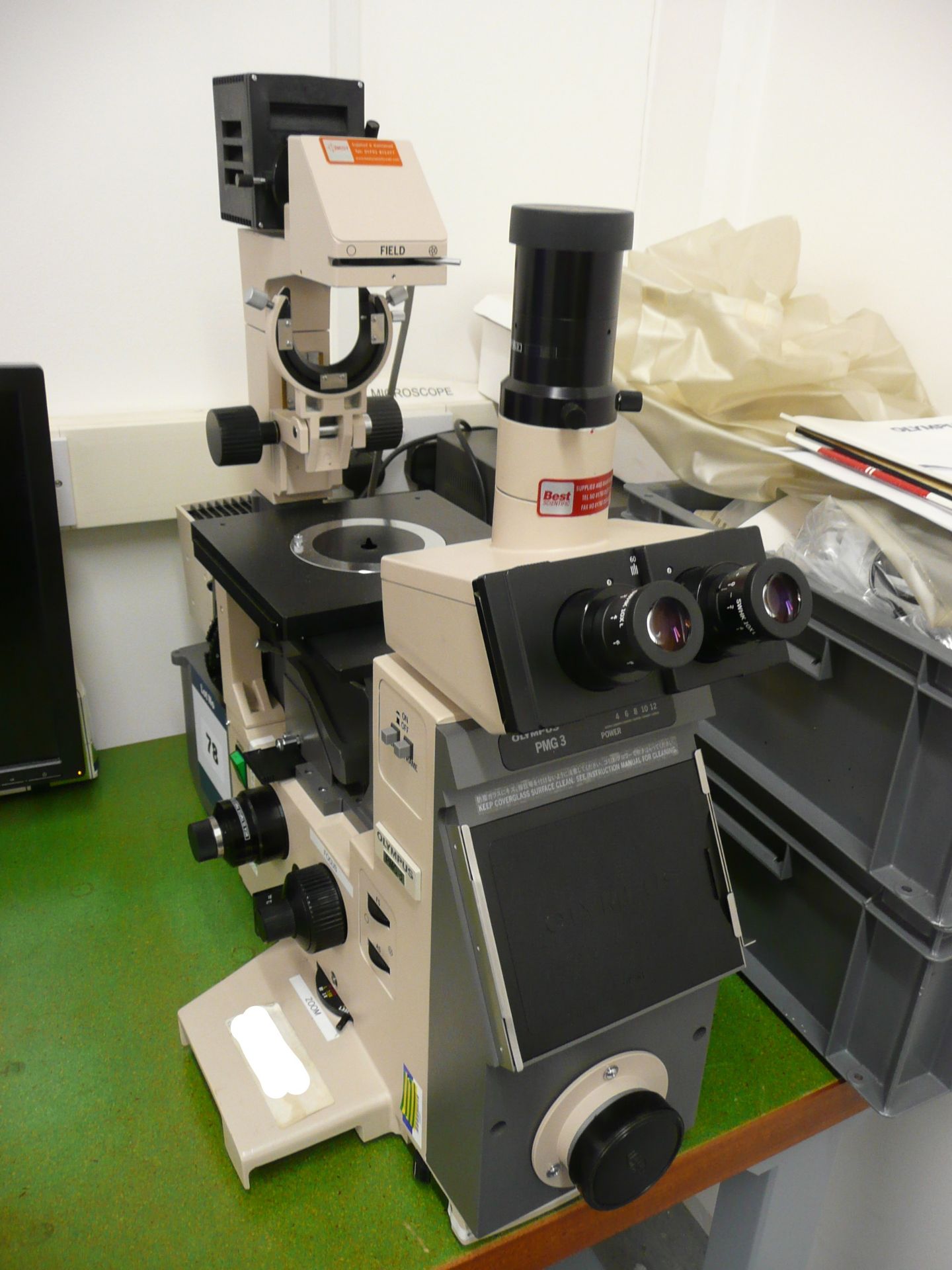 Olympus, PMG3 inverted research metallurgical microscope, 000061 Objectives MD Plan 5 0.10, MD