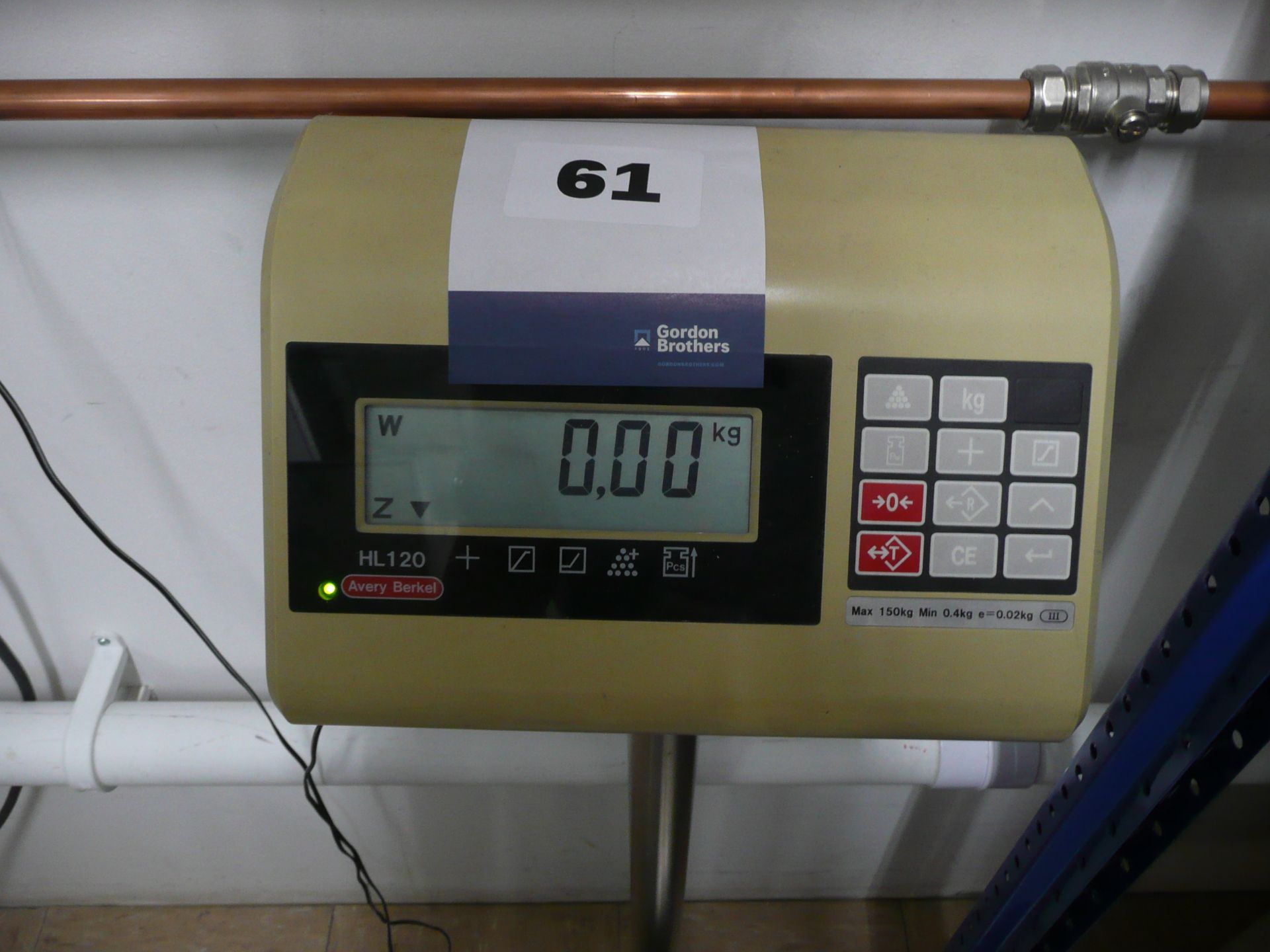 Avery Berkel, HL120, floor platform scale Max. capacity 150kg and minimum 0.4kg, e = 0.02kg Size 650 - Image 2 of 2