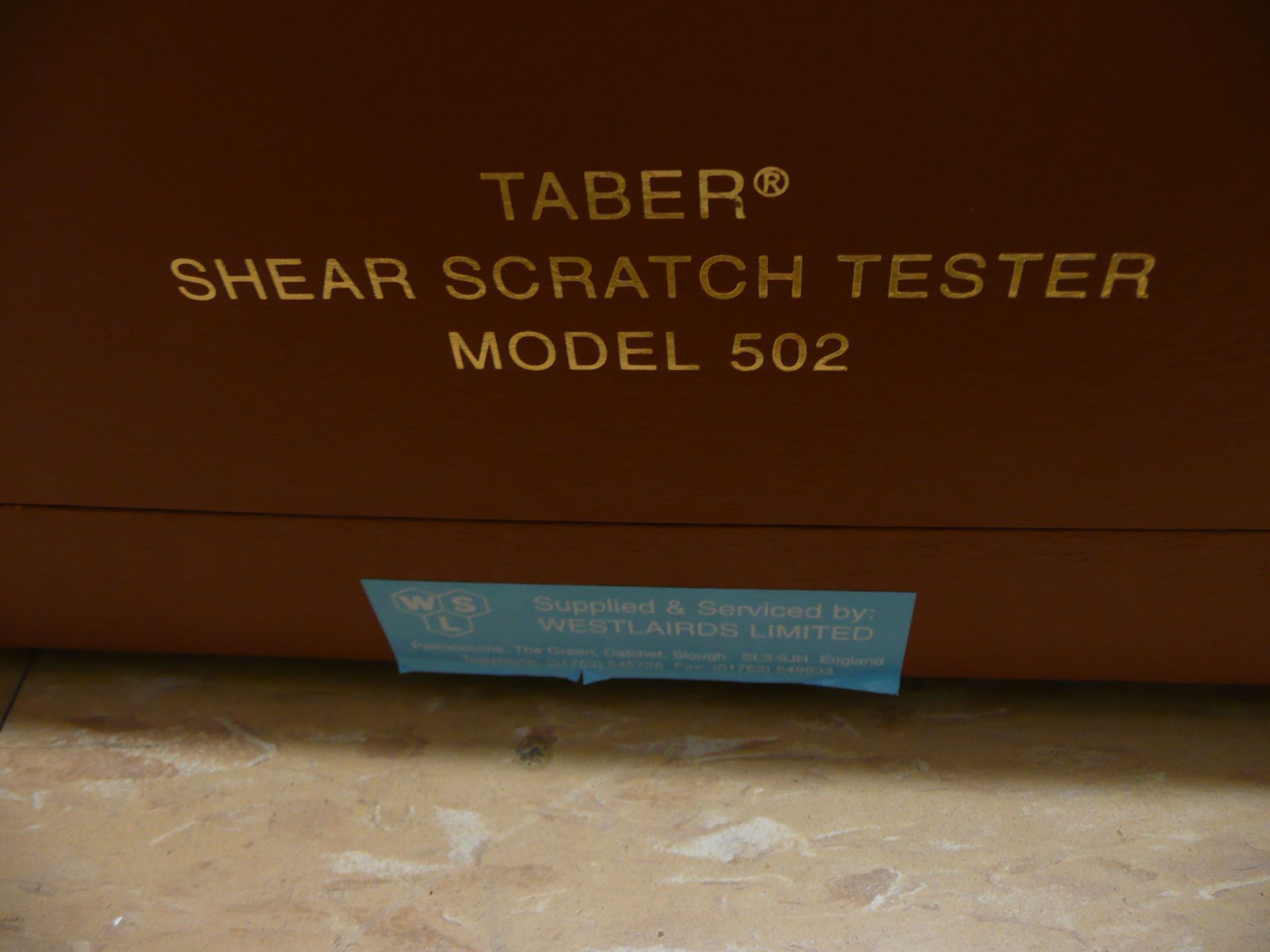 Taber, 502 shear/scratch tester with precision scale beam, specimens size should be 4" x 4" x ¼" max - Bild 3 aus 3