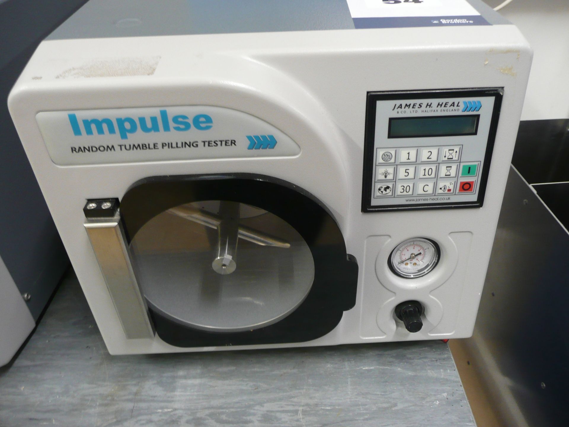 James H Heal, 616 Impulse, random tumble pilling tester Size 360 x 530 x 310mm Serial No. 616/09/ - Image 2 of 3