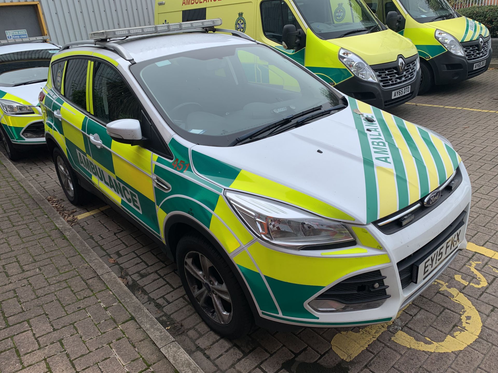 Ford Kuga ambulance rapid response car, registration No. EY15 FKX, recorded mileage 73,646, Vin - Image 3 of 10