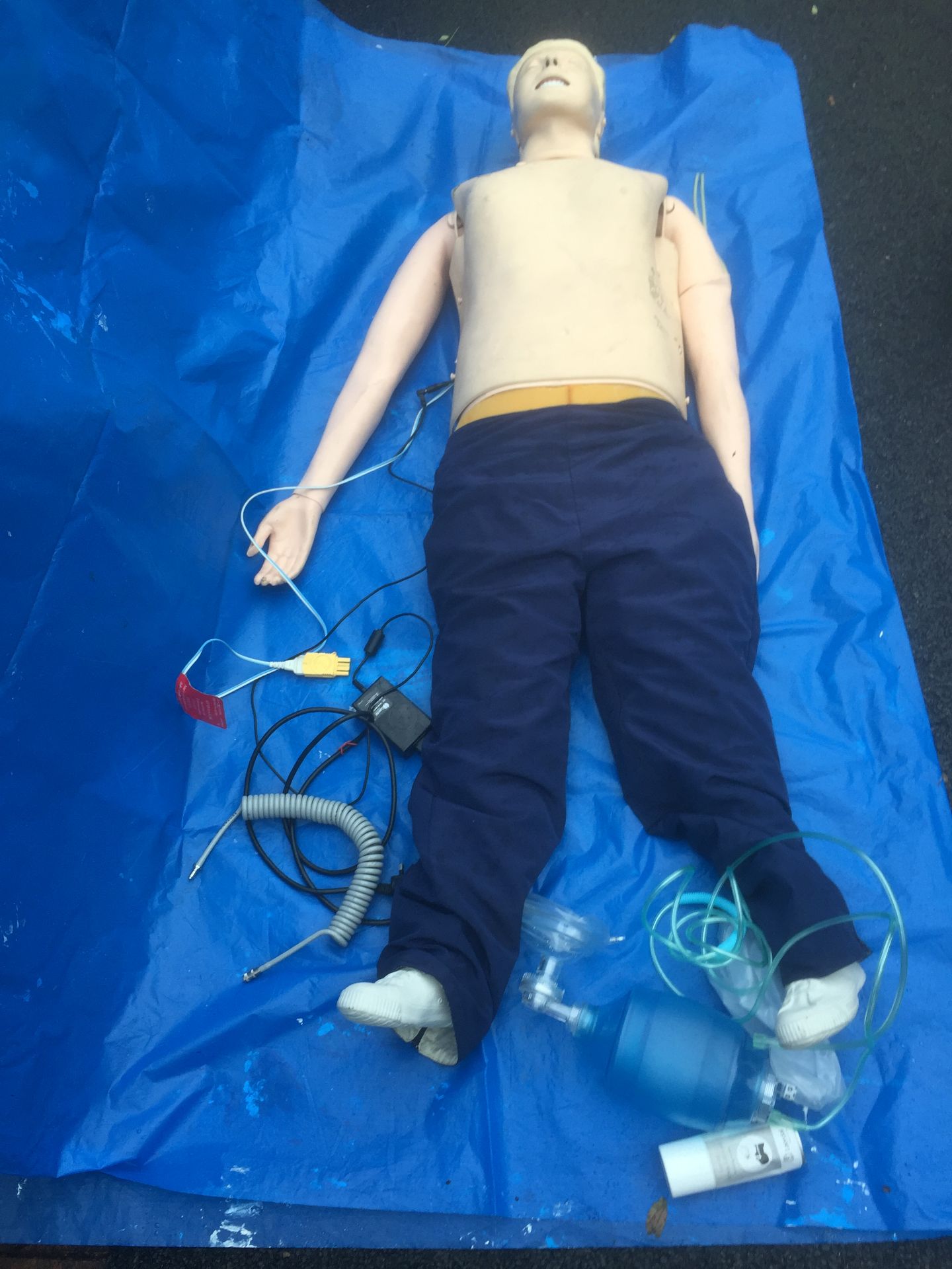 Laerdar Resuscitation training mannequin with case and cables