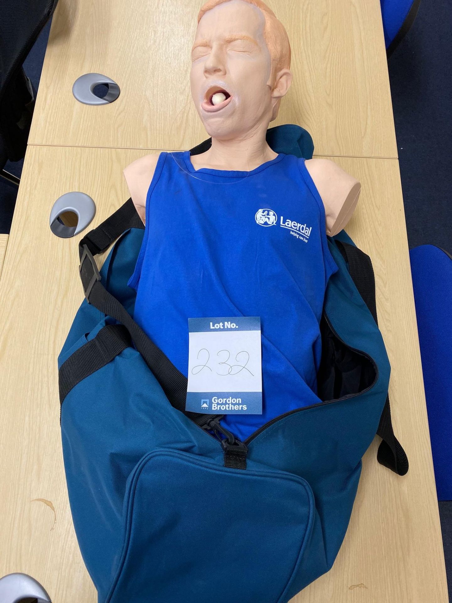 Laerdal Choking Charlie skills training mannequin including zip carry bag