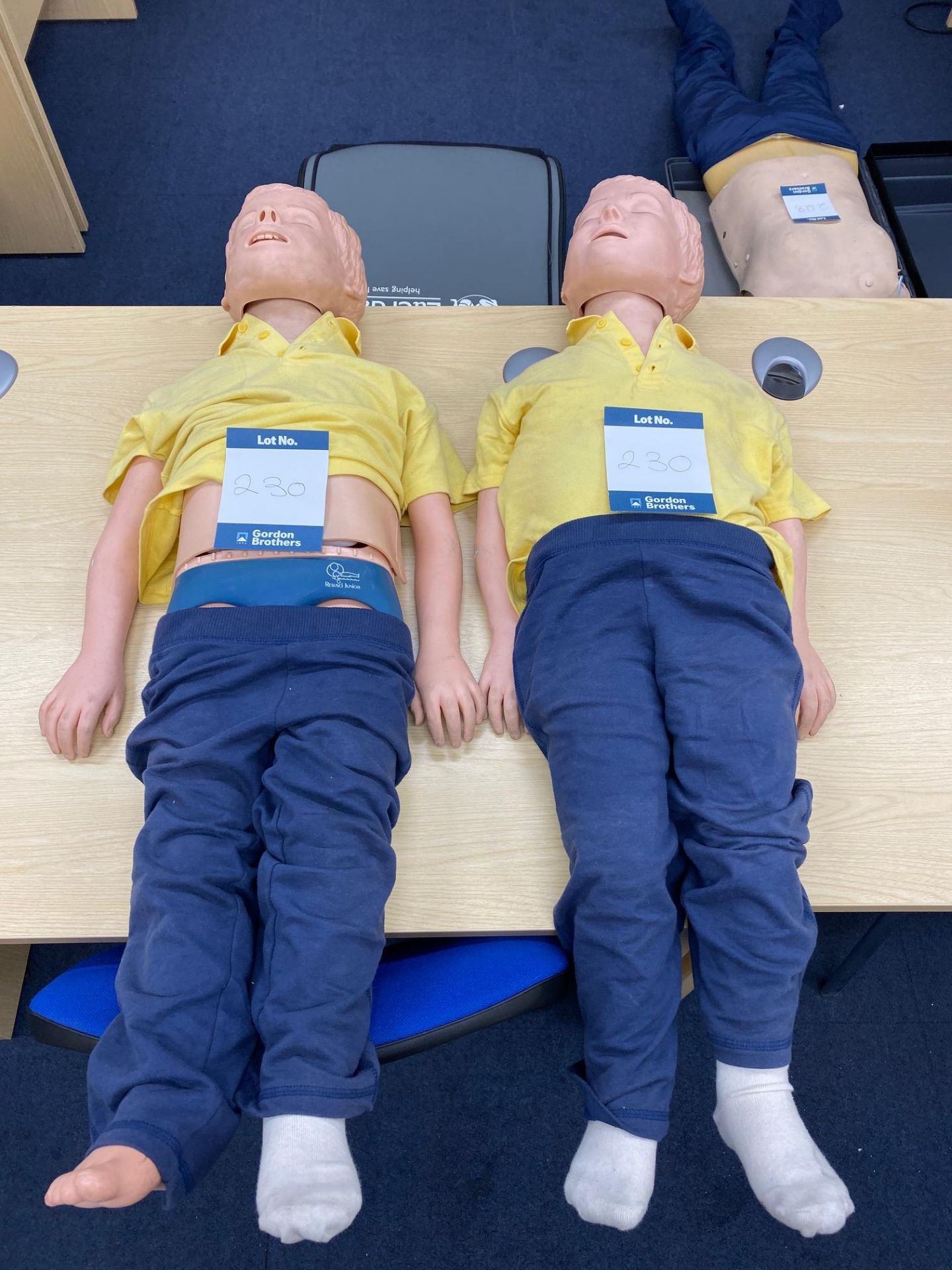 Two Laerdal junior resuscitations mannequins