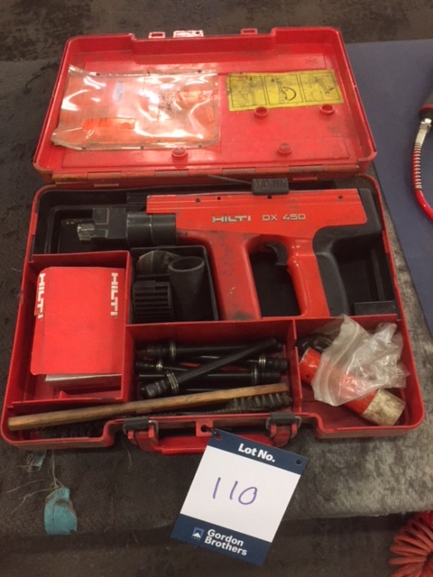 Hilti DX450 fastening gun in case **This lot is located at The Willows Site, CF48 1YH**