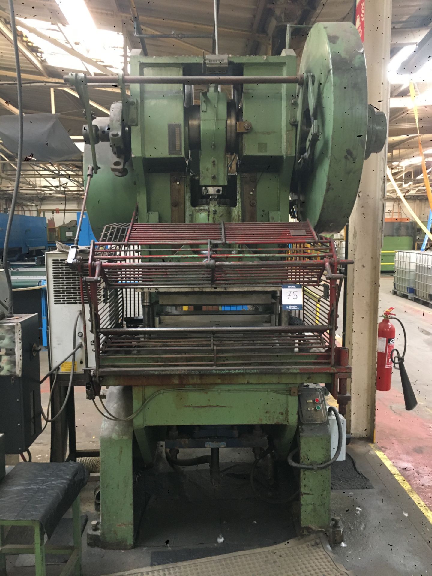 Rhodes RF75 mechanical press, Serial No. 16182, Ref. 204R, Capacity. 75 ton, Bed Size. 119cm x