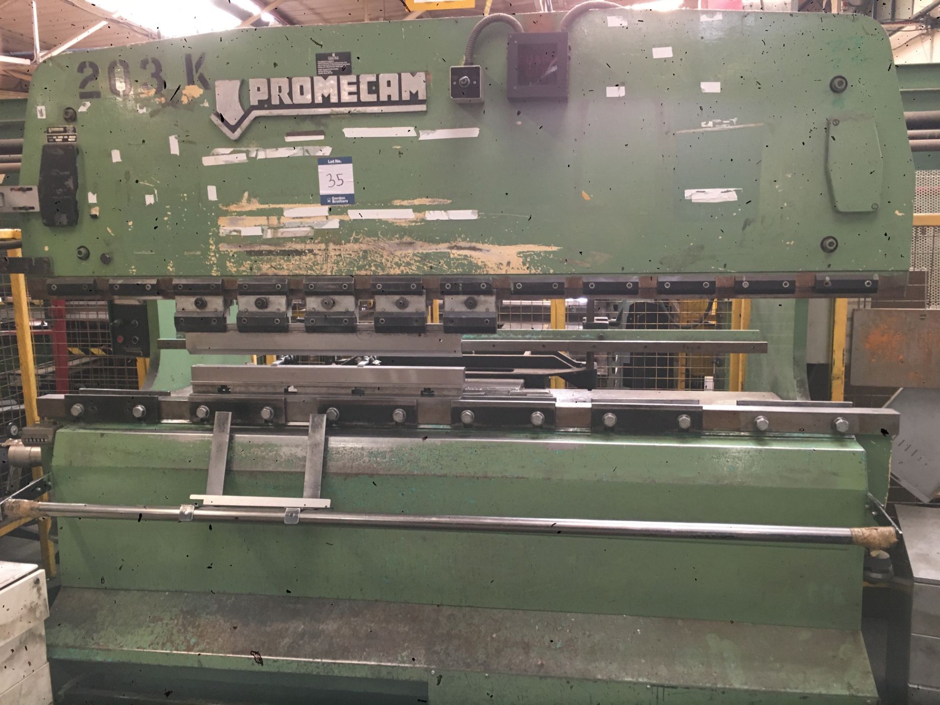 Promecam, RG-65-25 hydraulic upstroking press brake, Serial No. 02-065-25-191 (possibly 1990), max