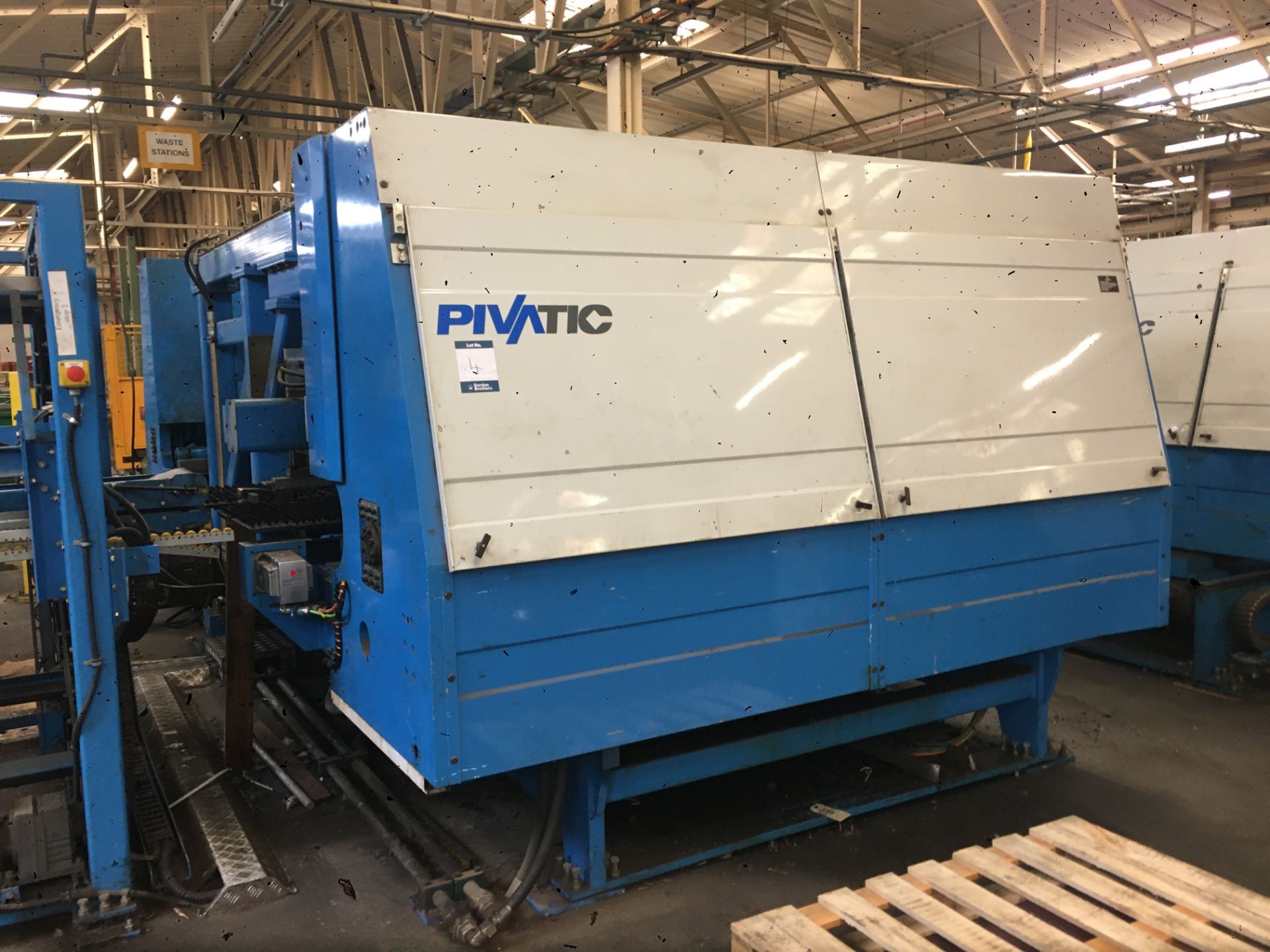 Pivatic, Flexible Fabricating System ("FFS") (2004) comprising: 2x track mounted coil cars; de-