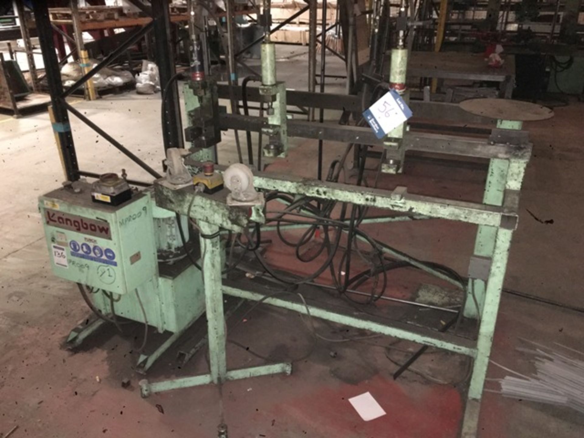 Two Langbow (4-head and 3-head) purpose built hydraulic tube punching machines with hydraulic