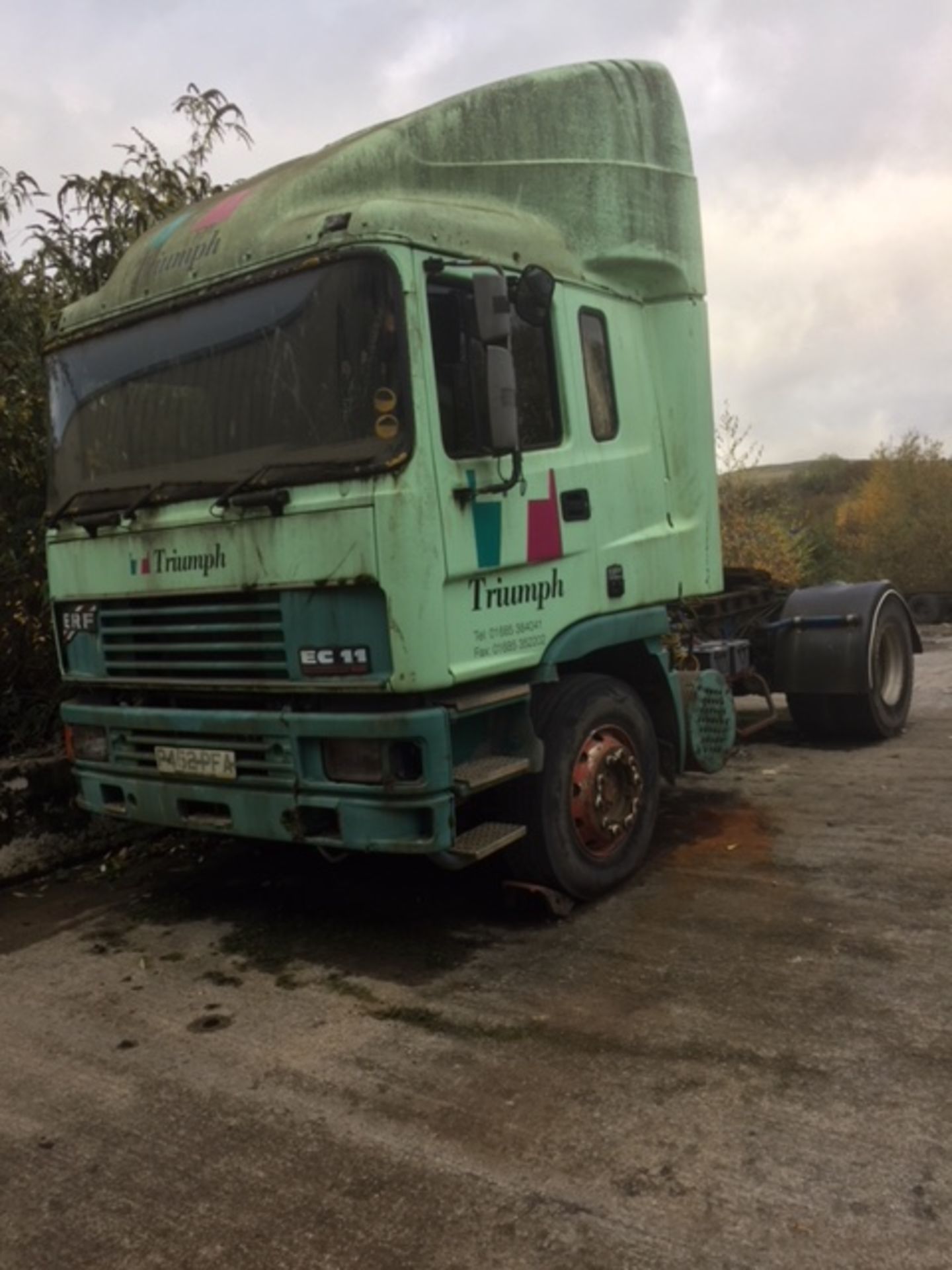 ERF EC11 Celect tractor unit with sleeper cab, Registration No. P452 PFA (sold as parts-no keys or