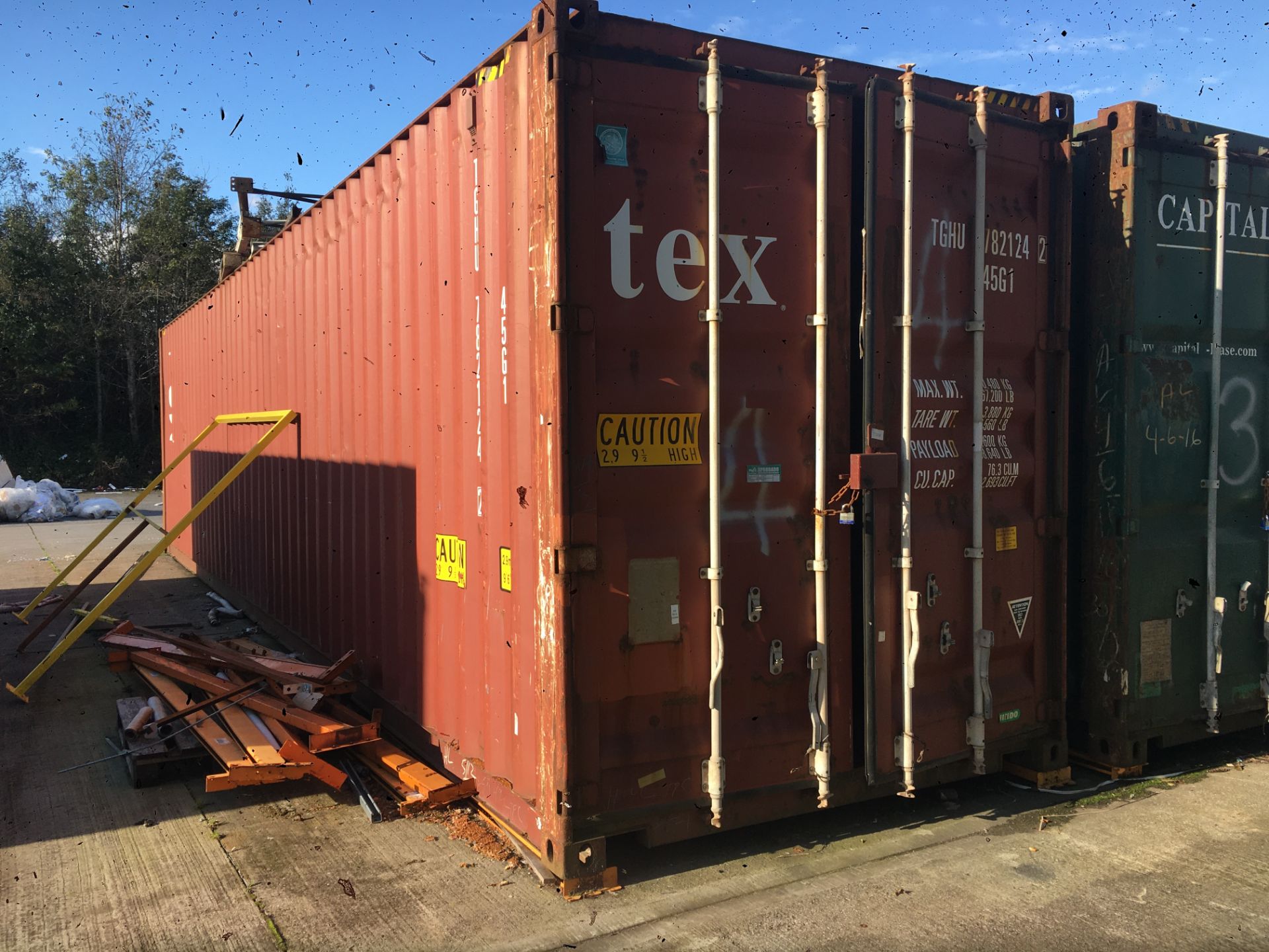 Steel shipping container, 40ft (excluding contents) ** This lot is located at The Dowlais Site, CF48