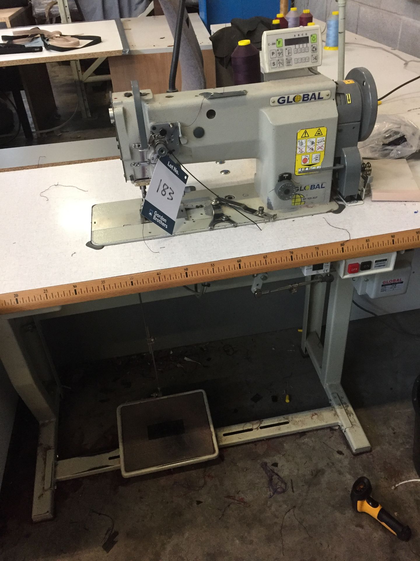 Global WF925 AUT industrial flat sewing machine, Serial No. 3050029 ** This lot is located at The