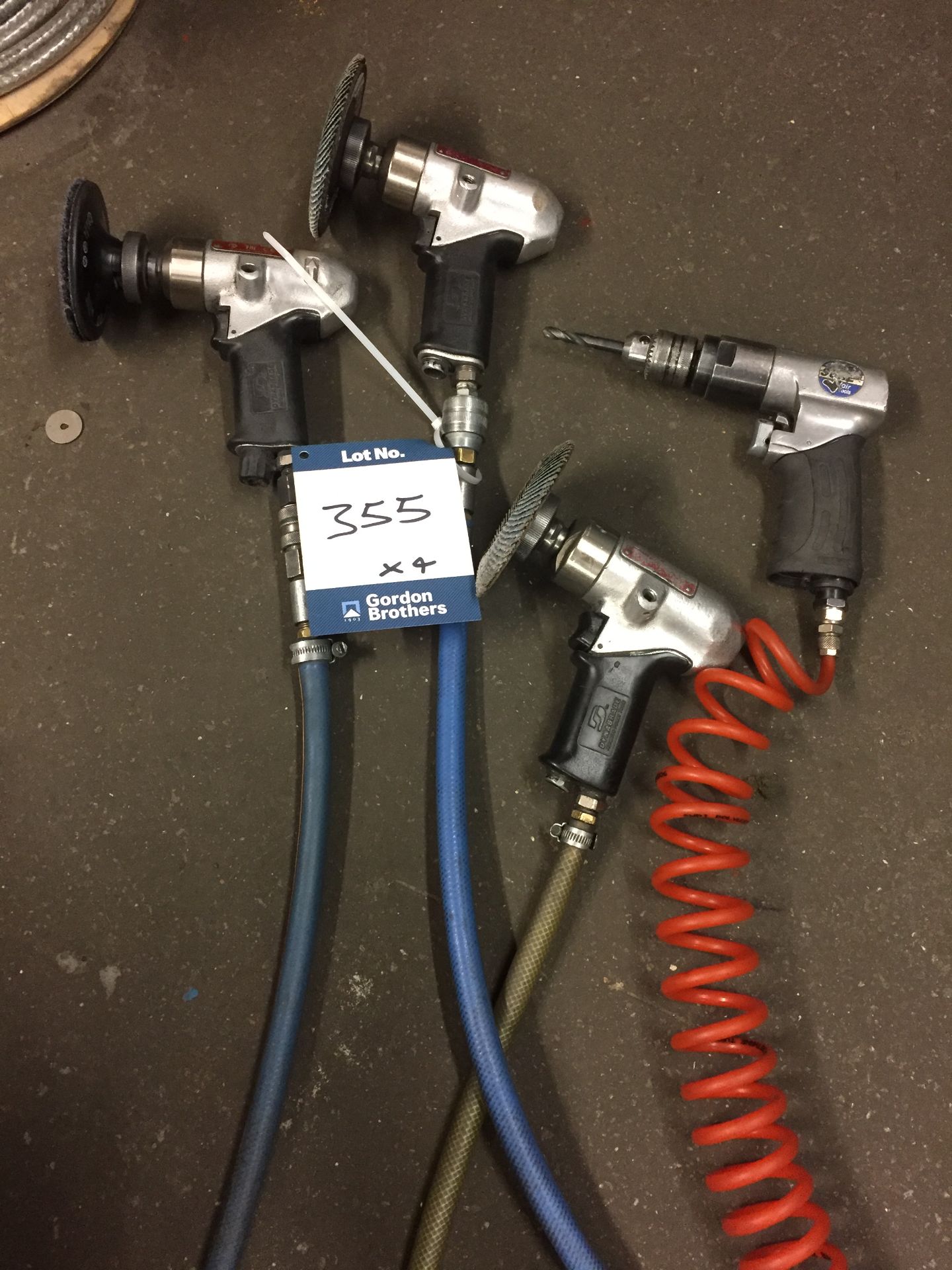 (3) Dynabrade air guns/polishers and Sure drill **This lot is located at The Willows Site, CF48