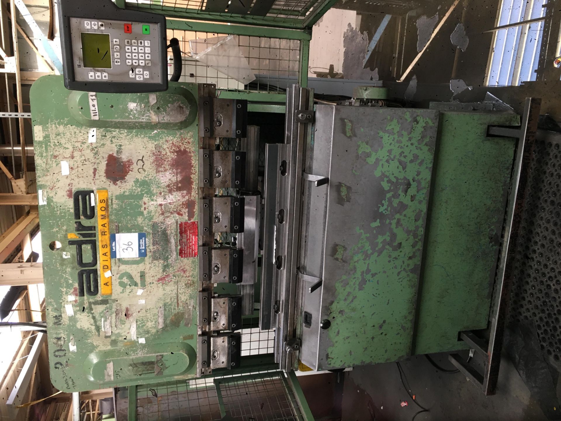 Adira, QHA-4512 hydraulic upstroking press brake, Serial No. 3761/7313 (1994), max tonnage: 45,