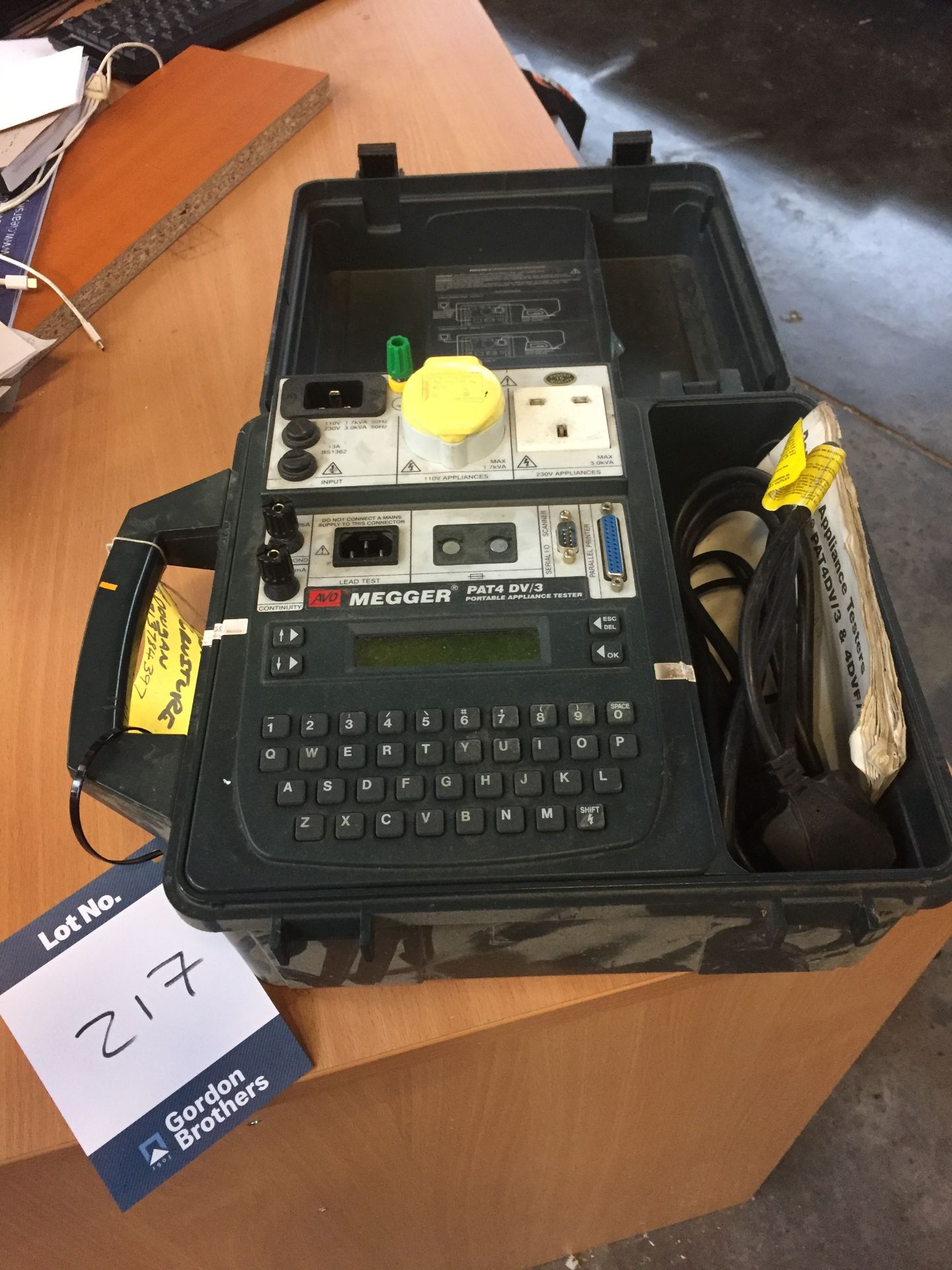 Avo Megger PAT4 DV/3 portable appliance tester and case ** This lot is located at The Dowlais
