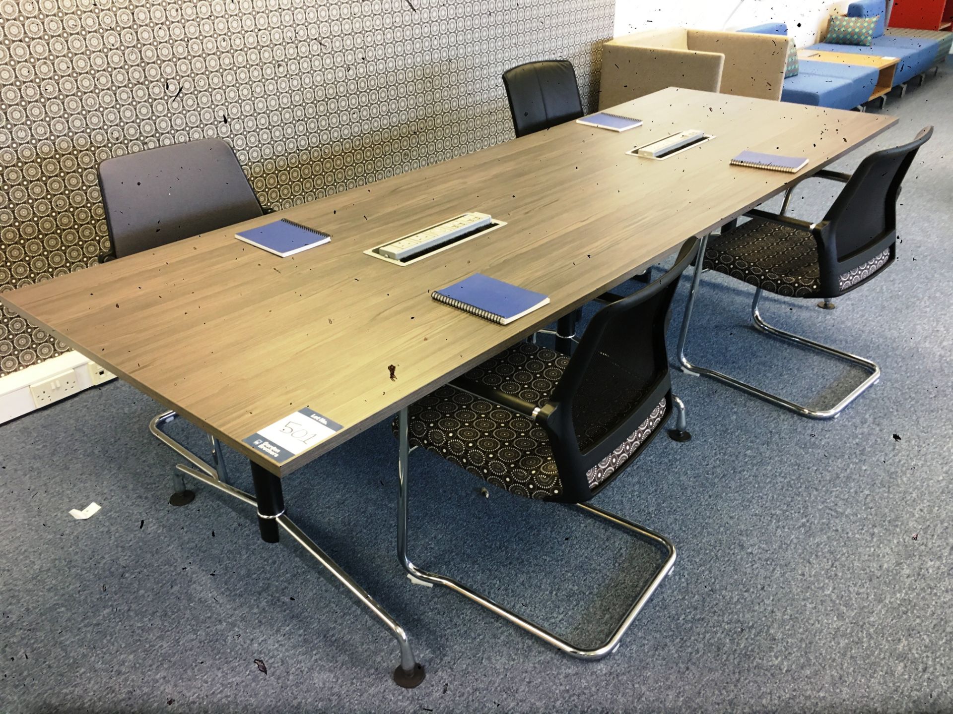 Rectangular boardroom table, L - 300cm x W - 100cm x H - 73cm with (2) integrated power points - Image 2 of 2
