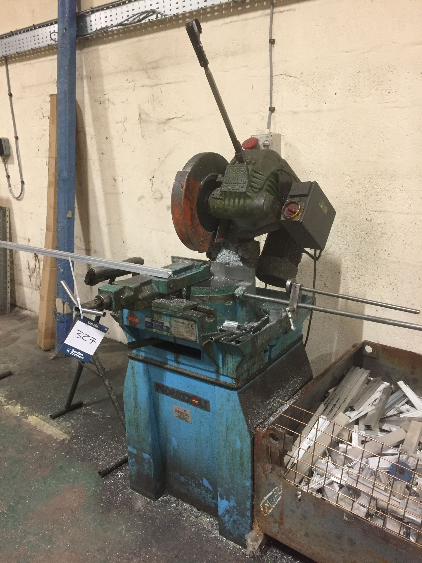 Pedrazzoli Troncatrice Super Brown 350/60 MRM cut to length saw, 110 volt **This lot is located at
