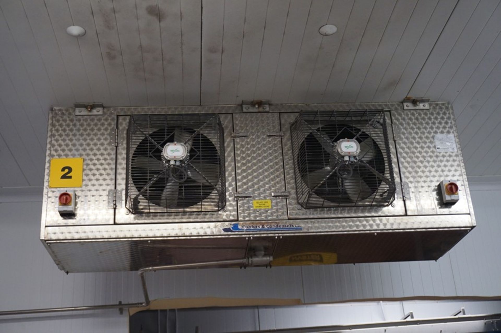 Coolers & Condensers, Model: CA12 84 CLN, stainless steel twin fan chiller unit, Serial No. SOP19361