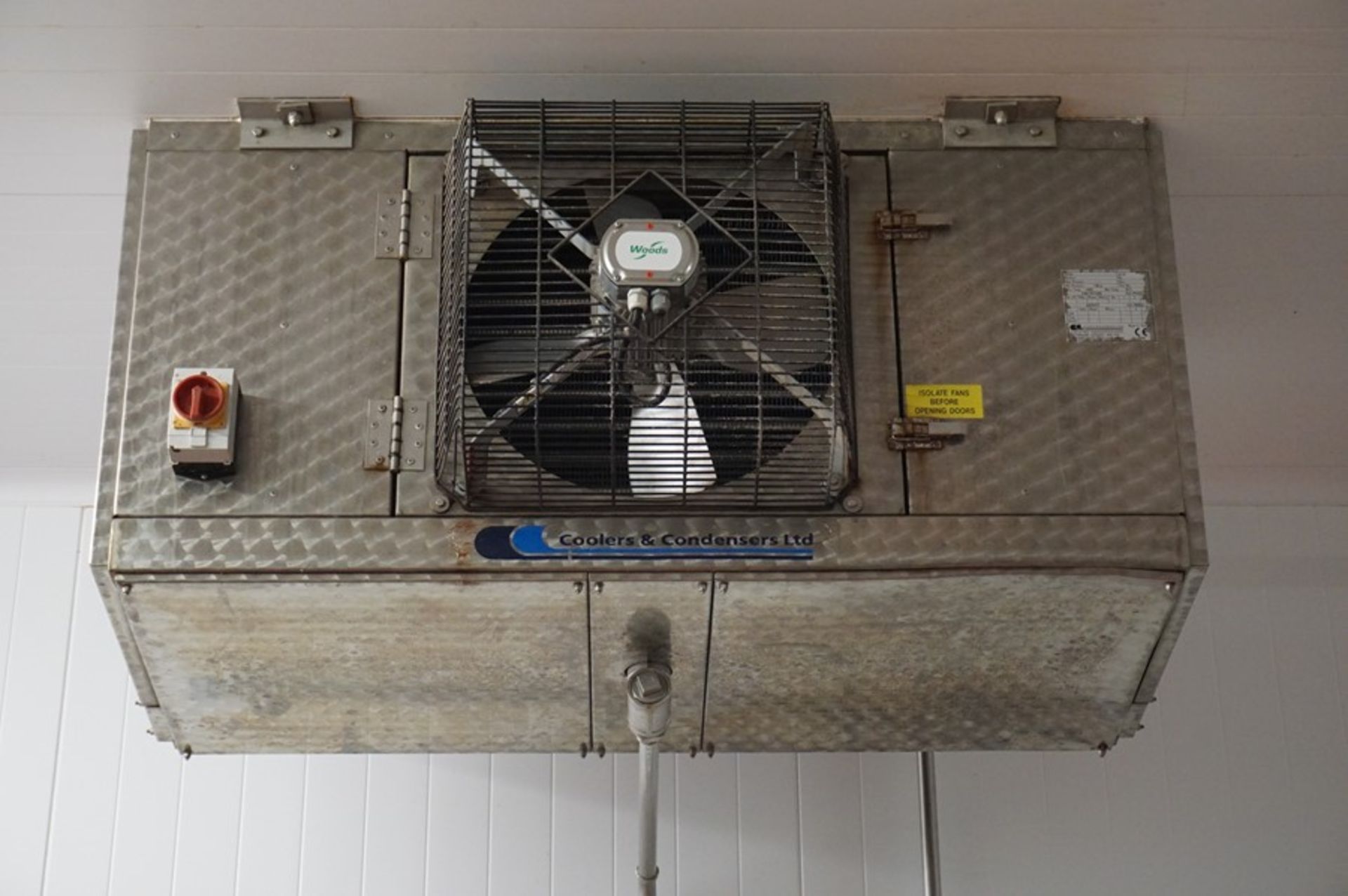 Coolers & Condensers, stainless steel single fan chiller unit (2005) Max: 100'c Min: -50'c (Lift out