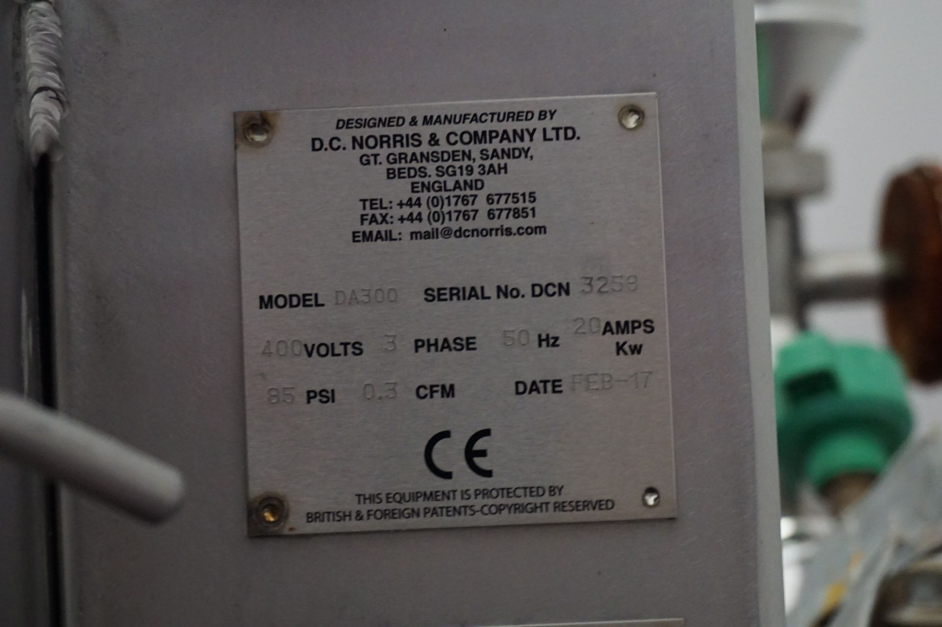 DC Norris, Model: DA300, 300L jacketed pressurised cook vat, Serial No. 3258 (2017) with on - Image 6 of 6