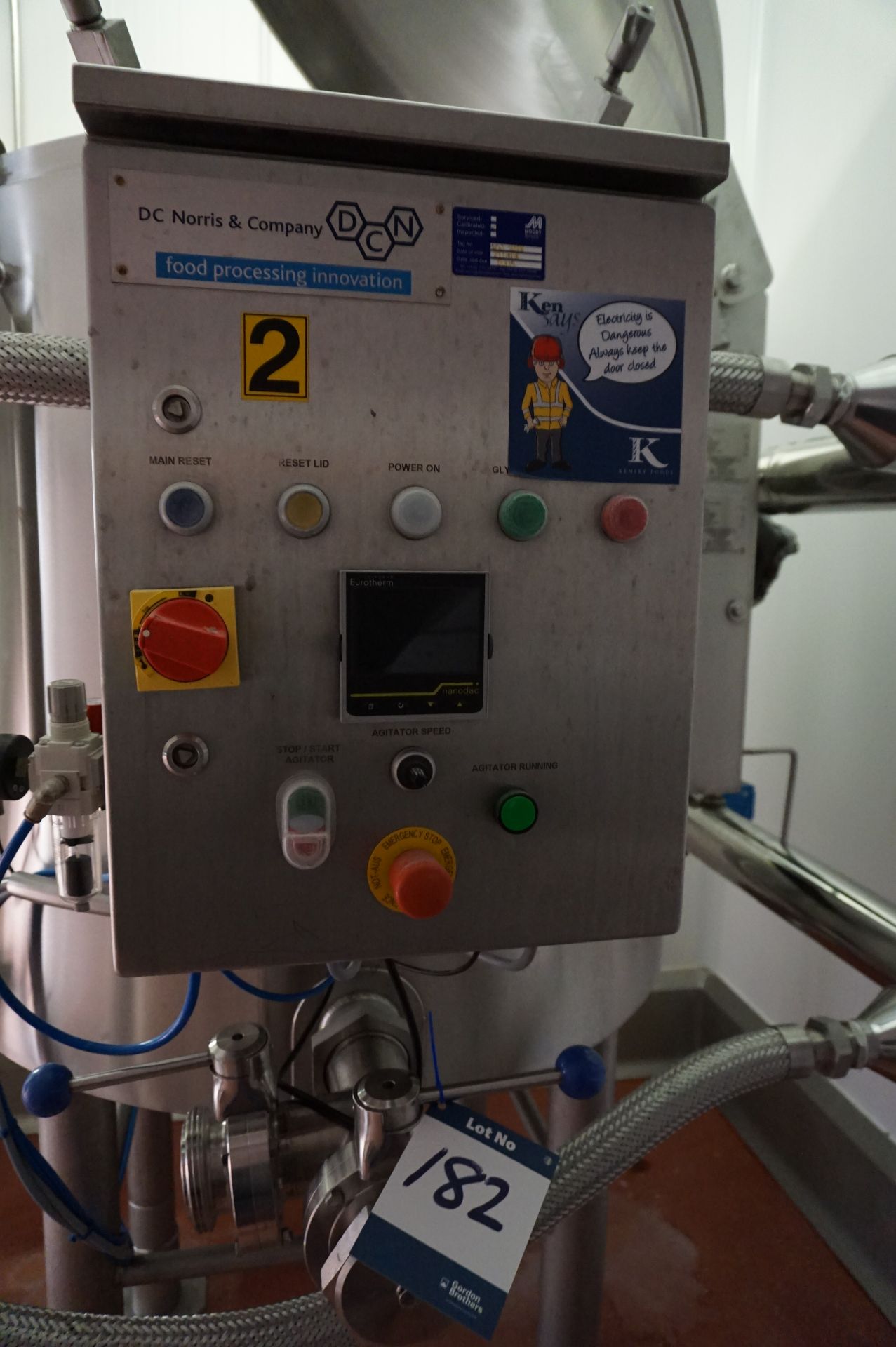 DC Norris, Model: DA300, 300L jacketed pressurised cook vat, Serial No. 3258 (2017) with on - Image 3 of 6