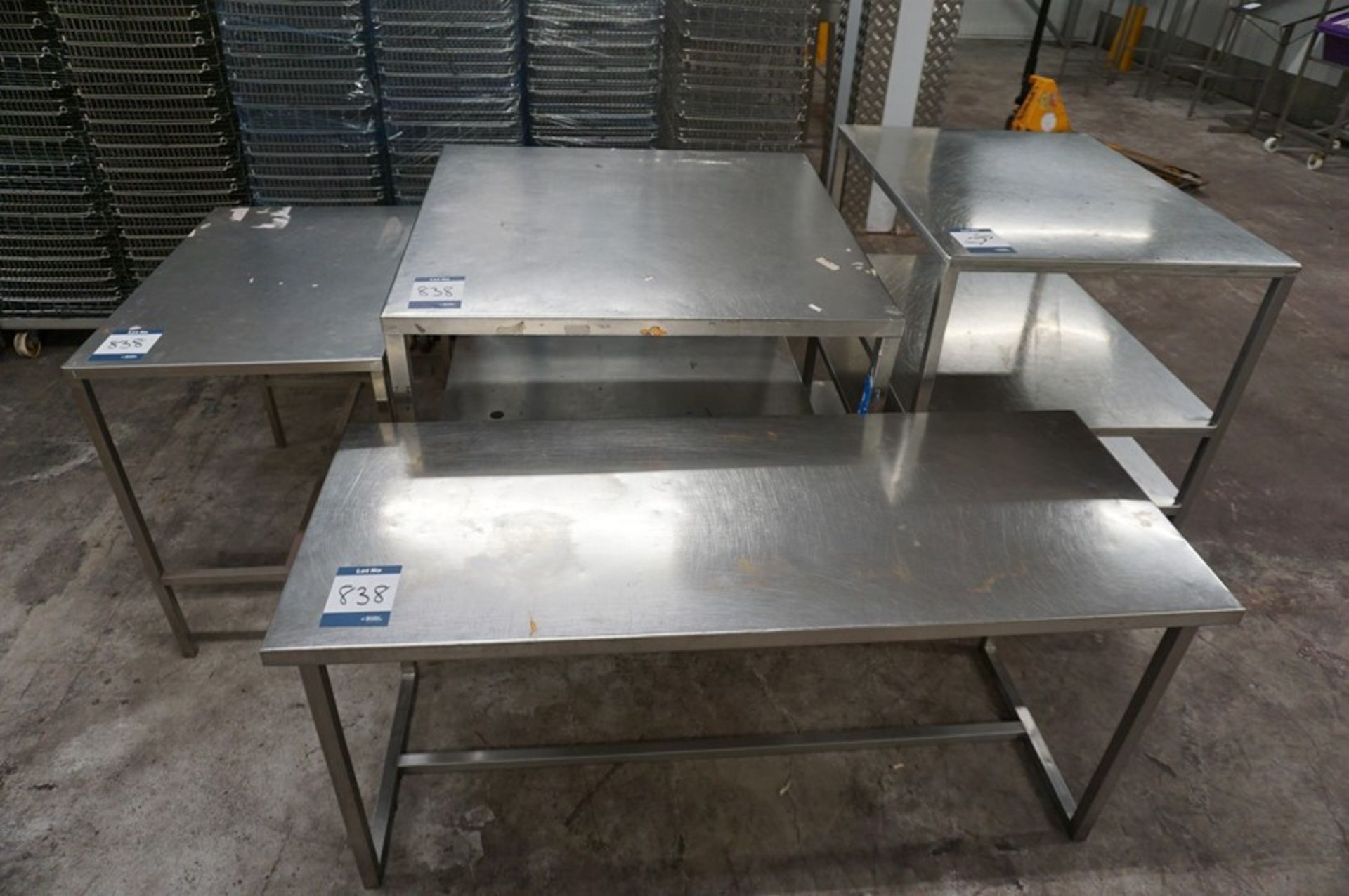 4 x Various stainless steel prep tables, as lotted - Image 2 of 2