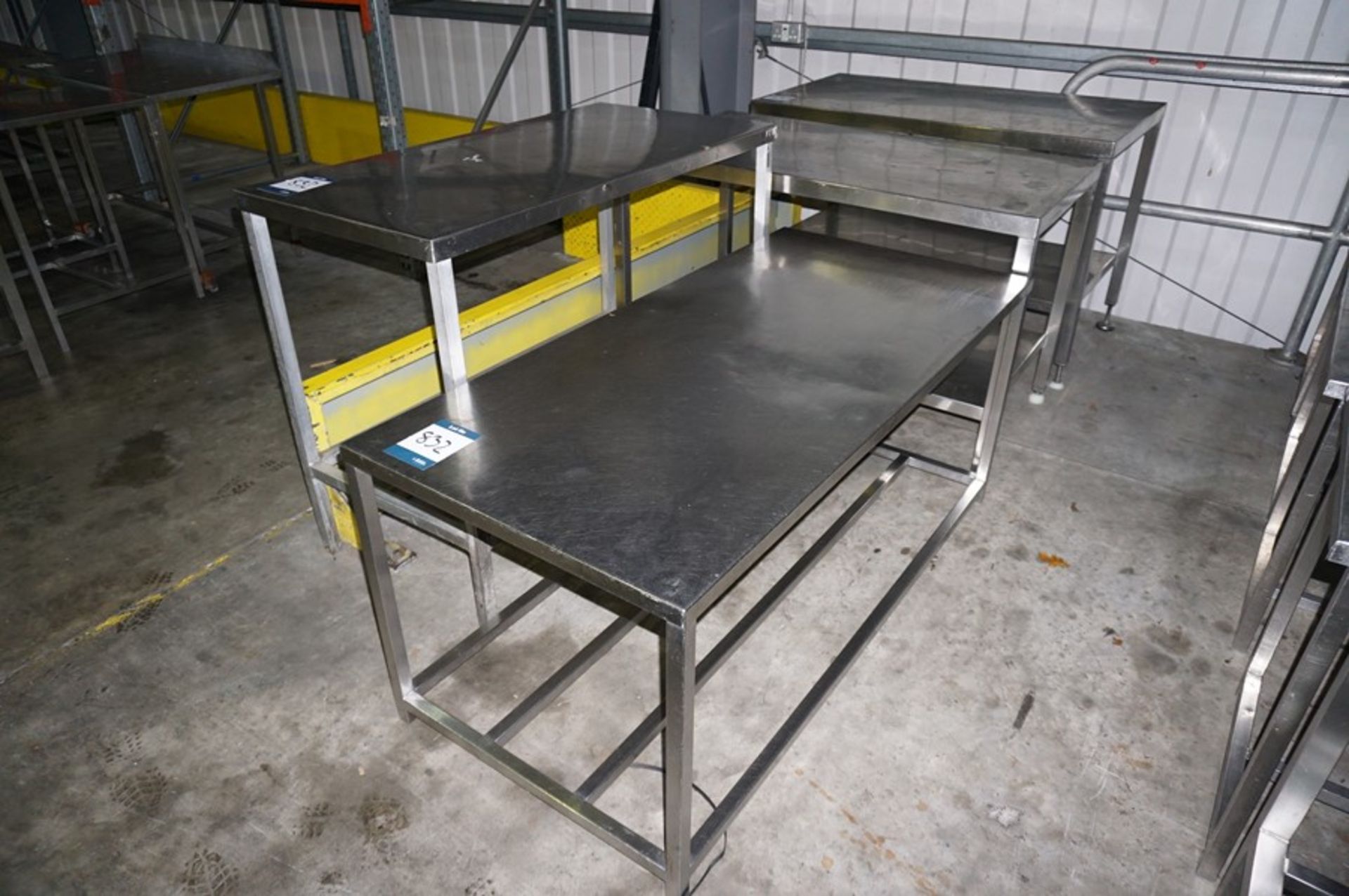 4 x Various stainless steel prep tables, as lotted