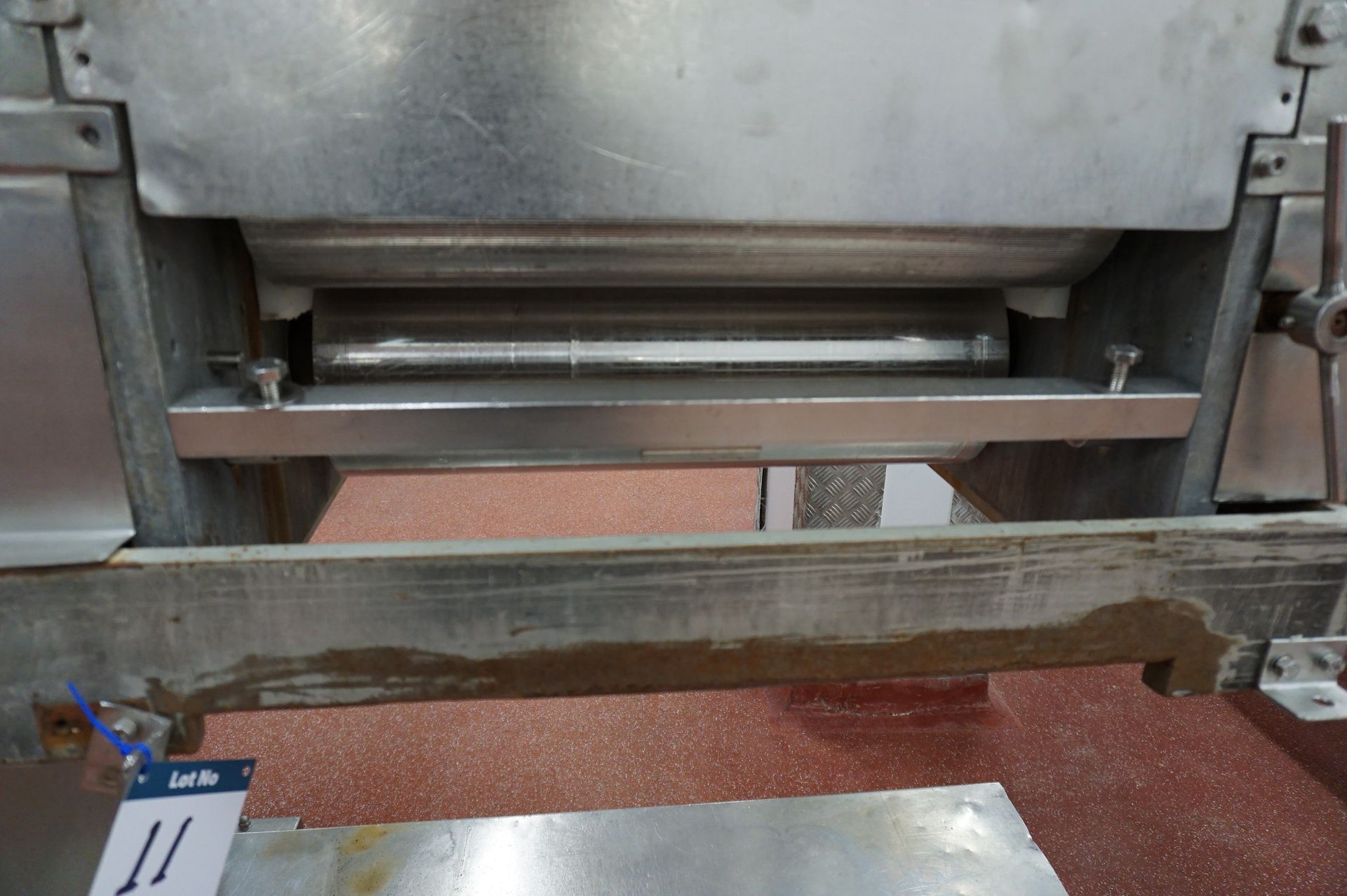 Unbadged mobile 3 roll pastry extruder with infeed station (one roll missing) - Image 2 of 5