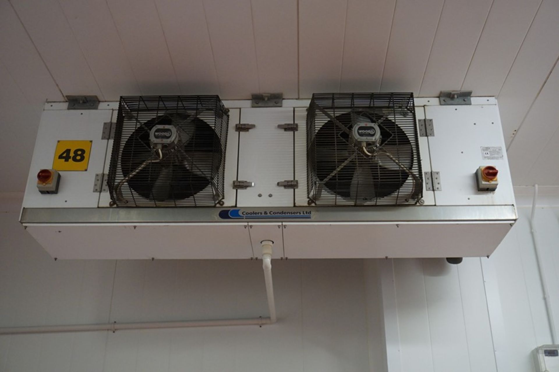 Coolers & Condensers, twin fan chiller unit (Lift out charge to bring unit to ground: £150) - Image 2 of 2