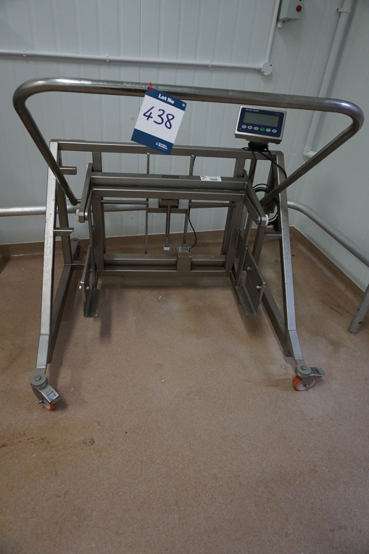 Syspal, Type: 600WS11003, 250kg mobile bin scales, Serial No. K7390111 (2018) with Mettler Toledo