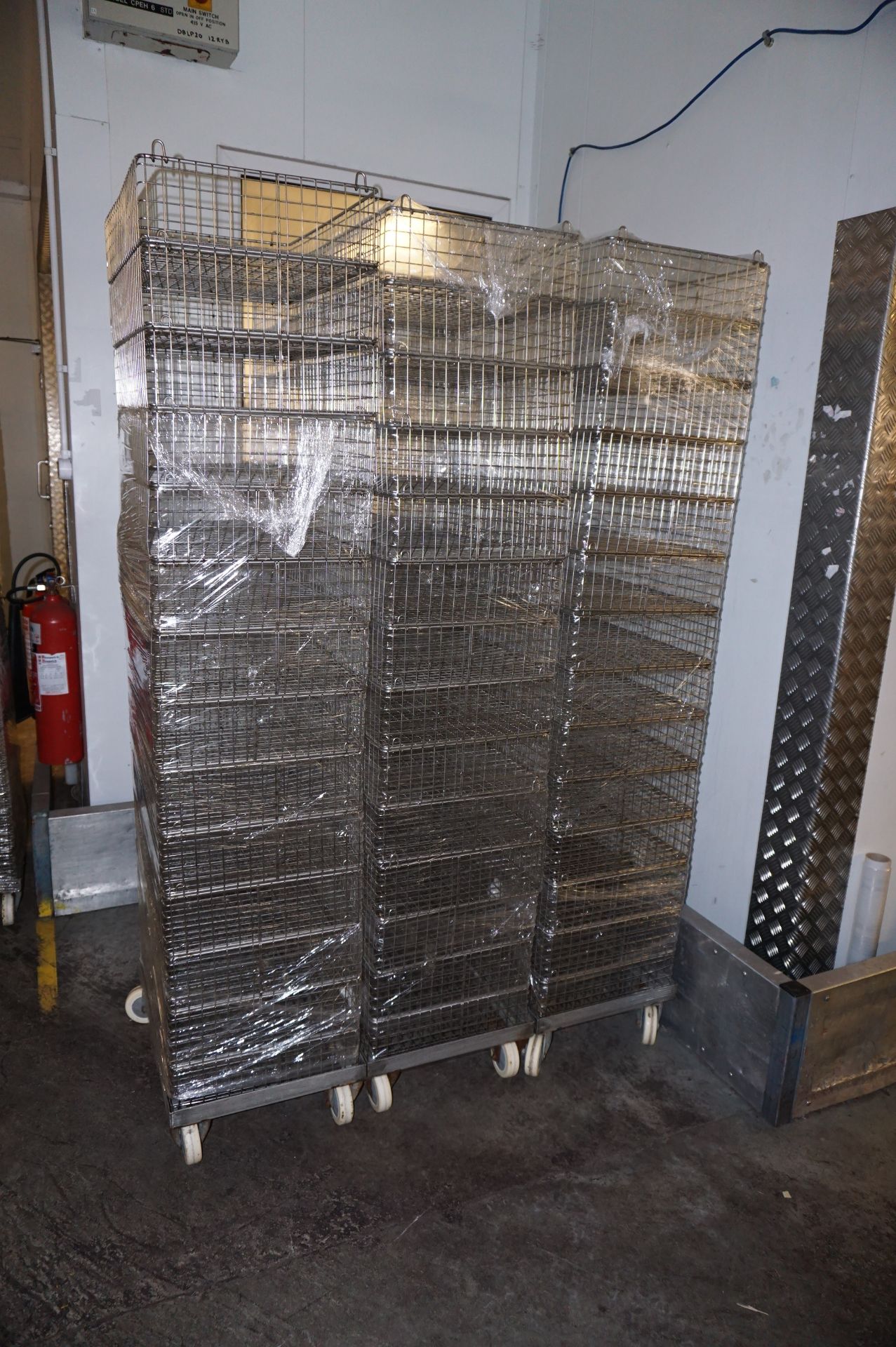 5 x Mobile trolleys each with 14 cooling/storage racks (120mm deep) (these will be allocated on a