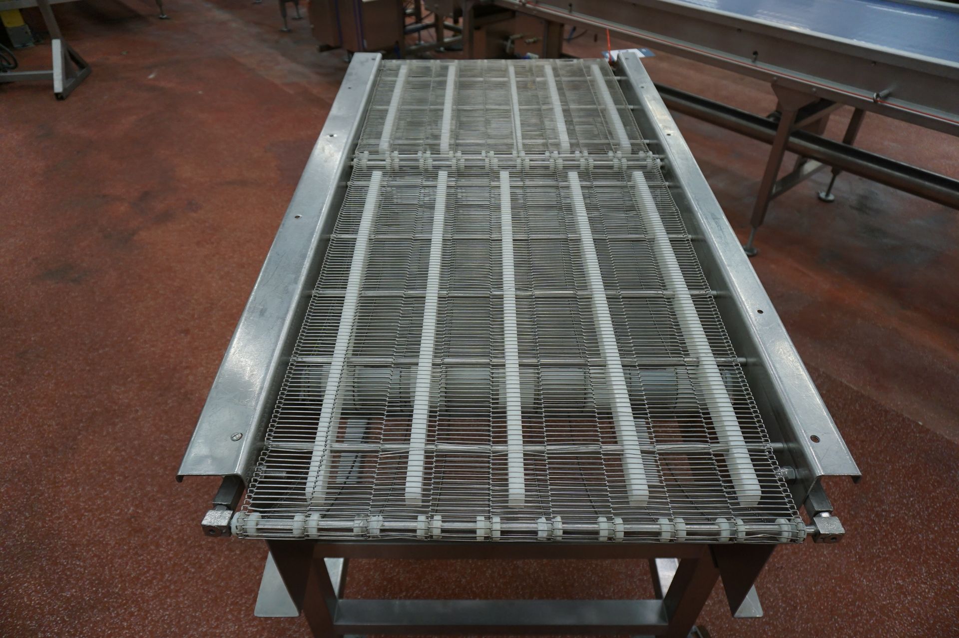 Motorised mobile mesh belt glazing conveyor, 1.4m (l) belt width: 600mm - Image 2 of 2