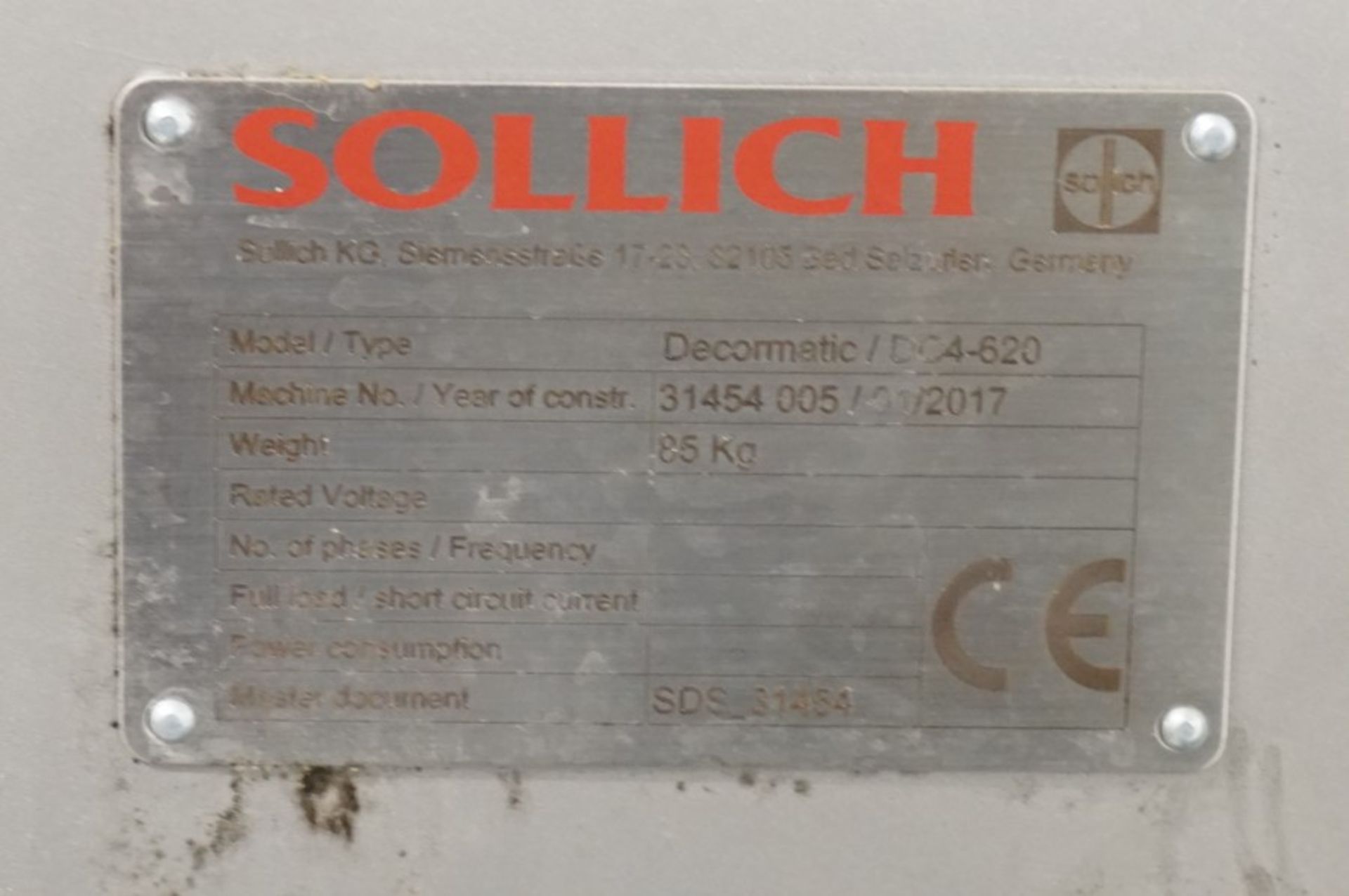 Sollich Chocolate Decorating System Comprisng: Decomatic / DC4-620, chocolate decorating machine, - Image 7 of 45