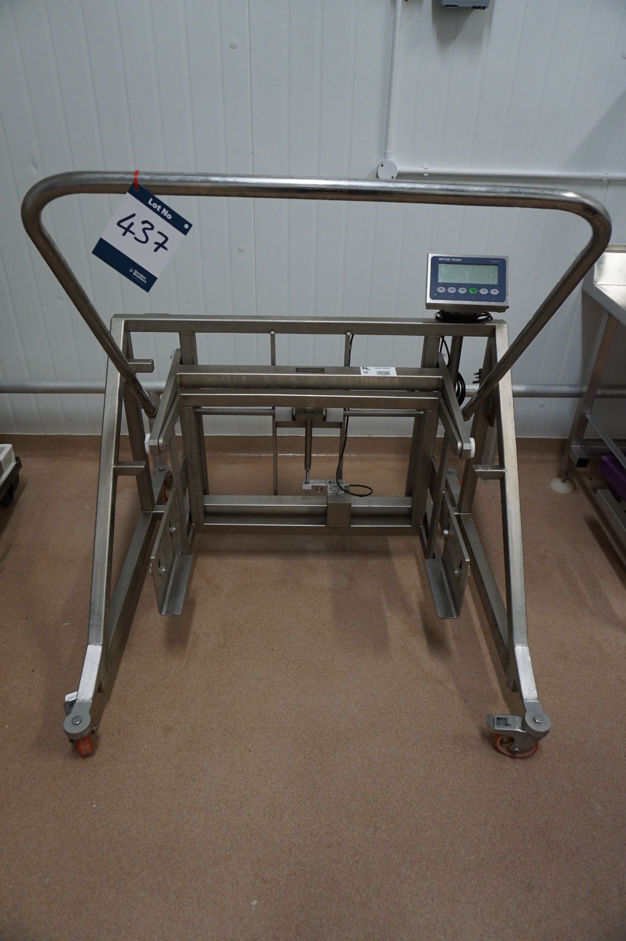 Syspal, Type: 600WS11003, 250kg mobile bin scales, Serial No. K7390112 (2018) with Mettler Toledo