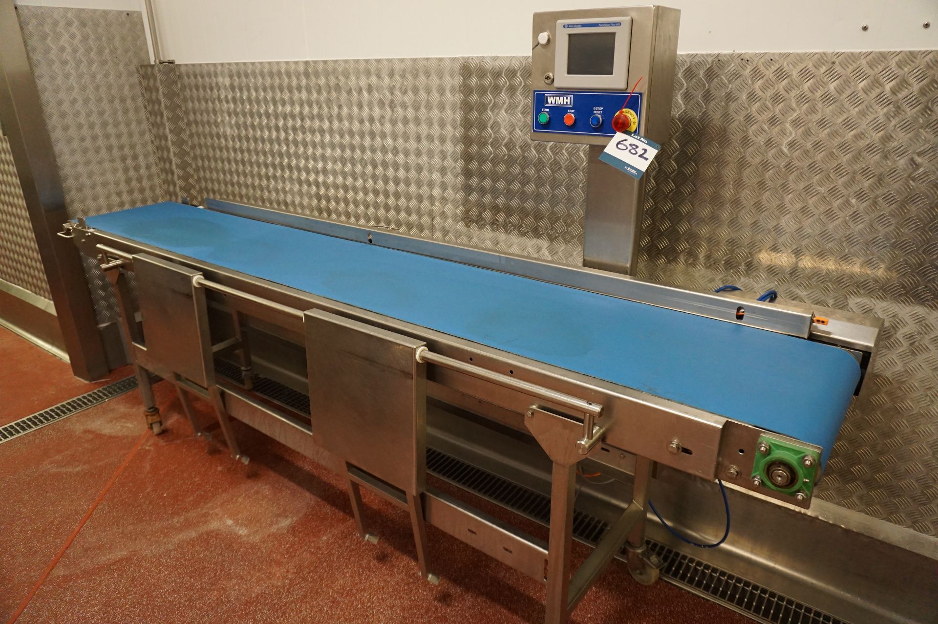 Western Mechanical Handling, motorised mobile belt conveyor with Allen-Bradley, Panelview Plus 600