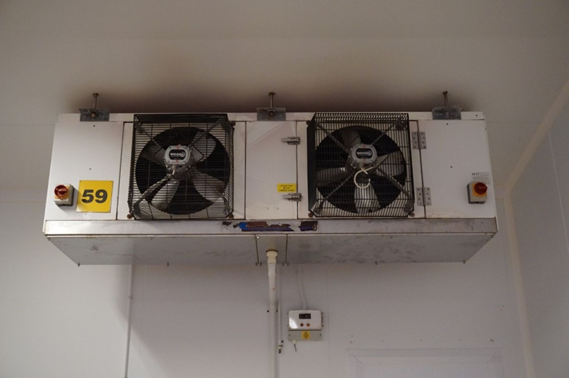 Coolers & Condensers, twin fan chiller unit (Lift out charge to bring unit to ground: £150)