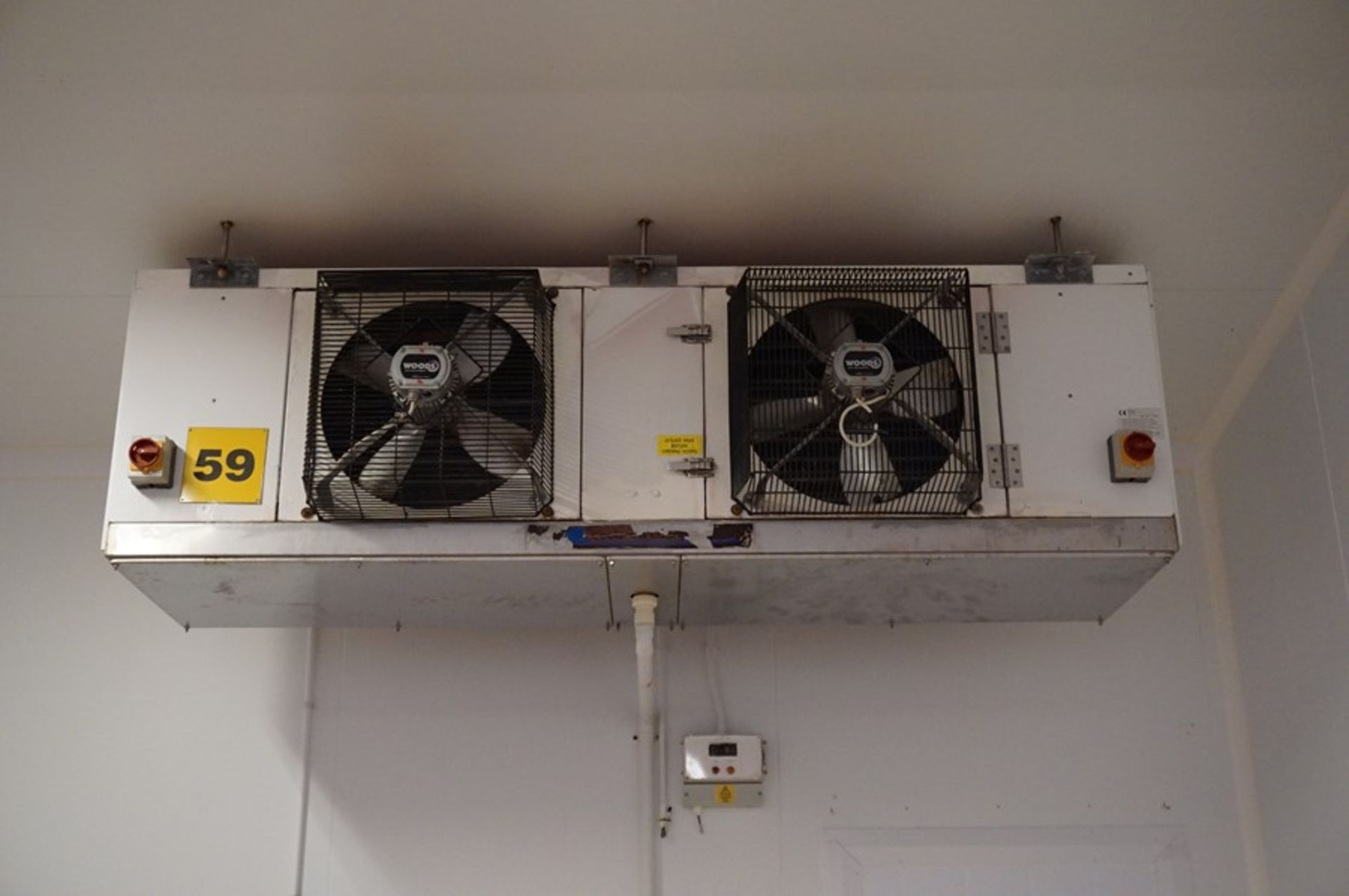 Coolers & Condensers, twin fan chiller unit (Lift out charge to bring unit to ground: £150) - Image 2 of 2