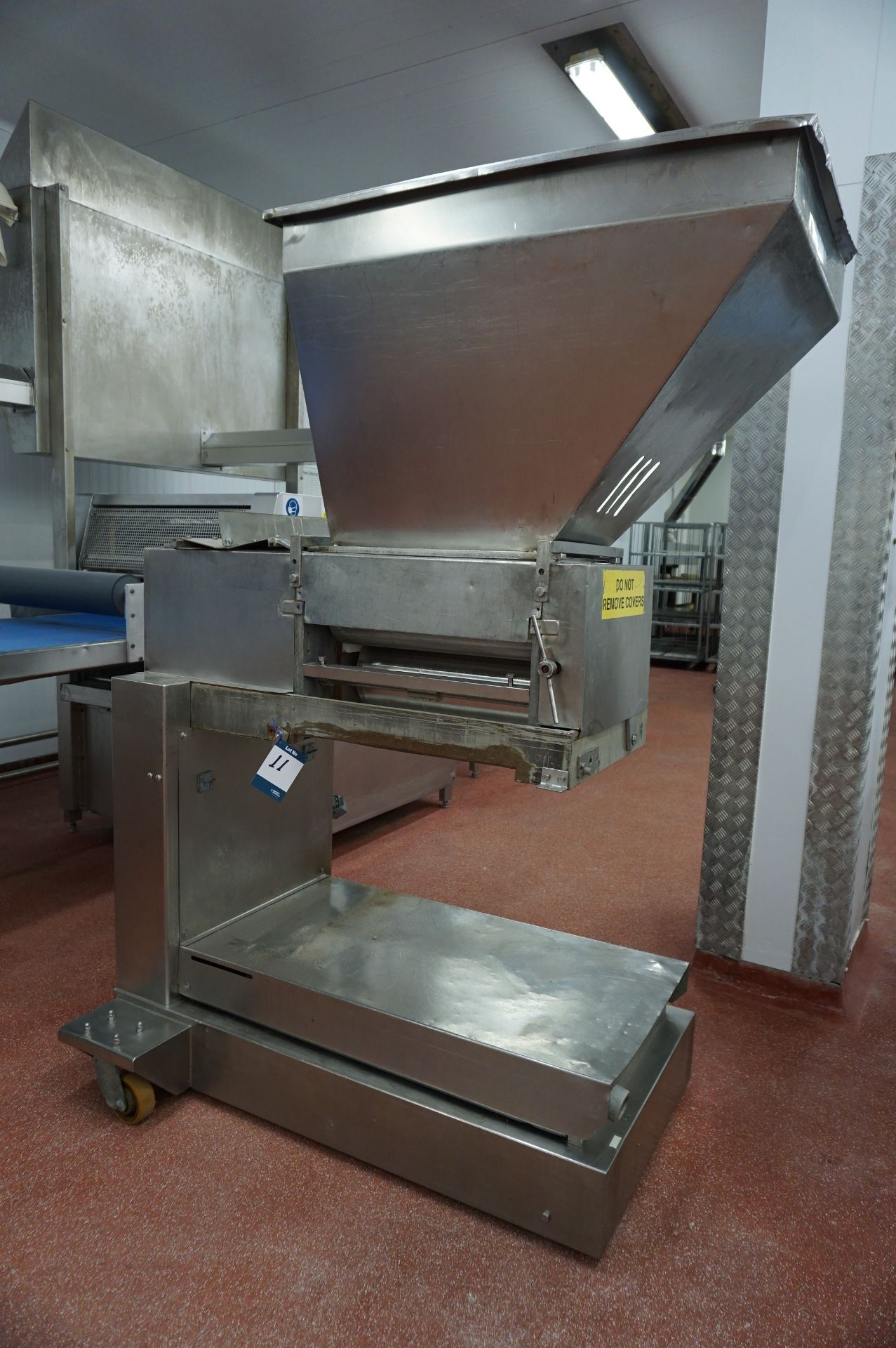 Unbadged mobile 3 roll pastry extruder with infeed station (one roll missing) - Image 5 of 5