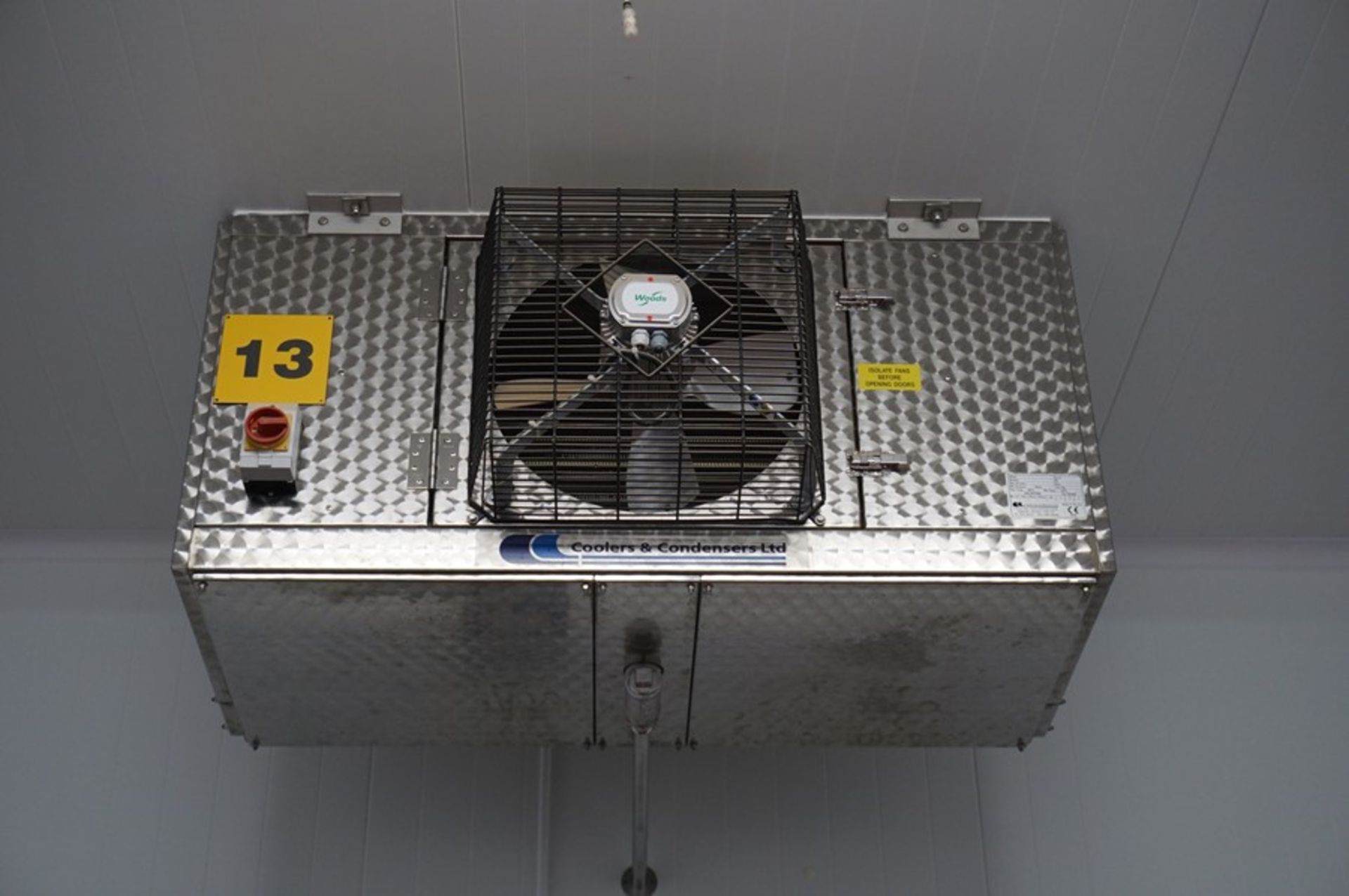 Coolers & Condensers, stainless steel single fan chiller unit (2005) Max: 100'c Min: -50'c (Lift out - Image 2 of 2