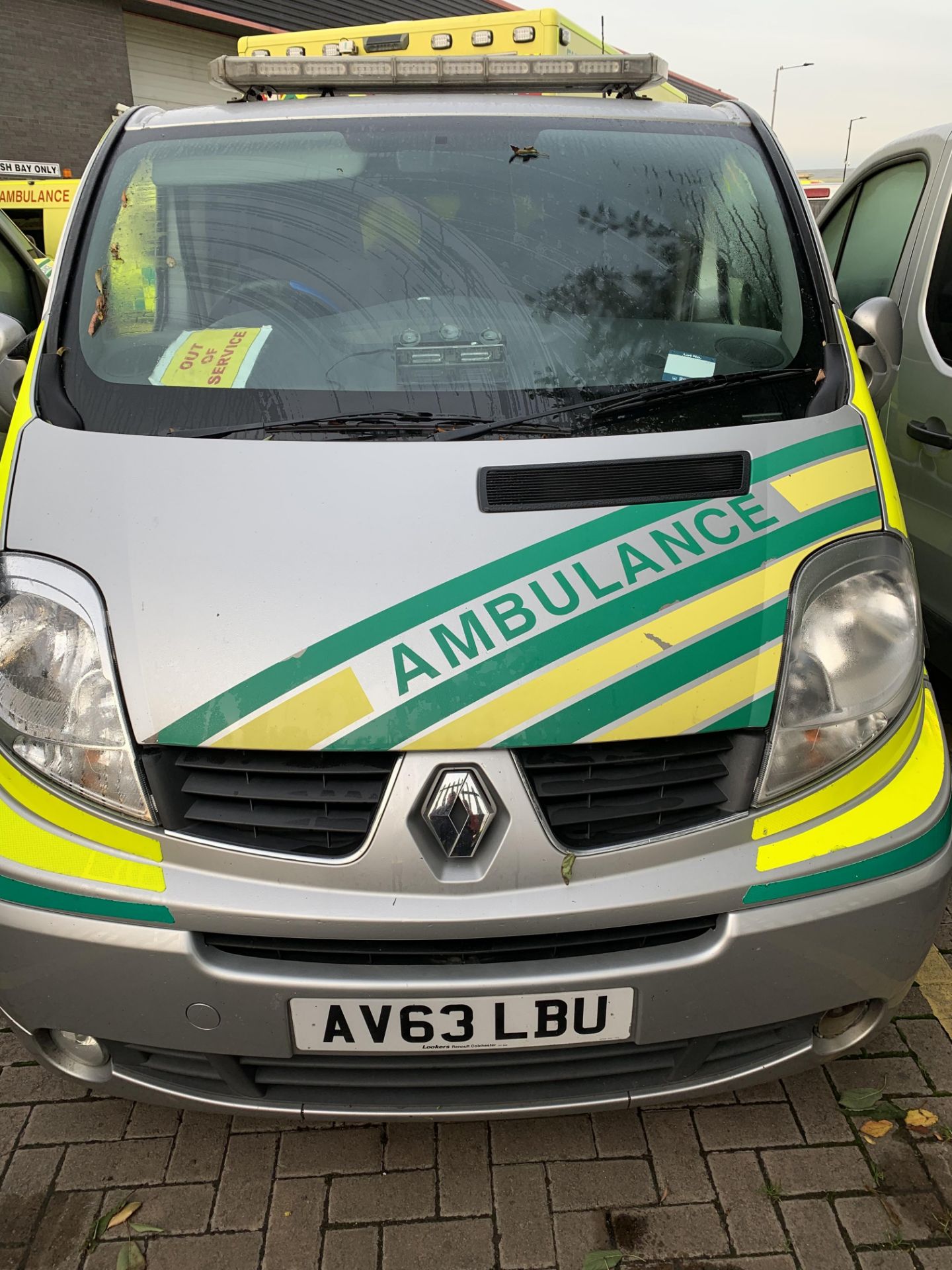 Renault Trafic LL29 DCI medical support minibus, 9 seater registration number AV63 LBU, recorded