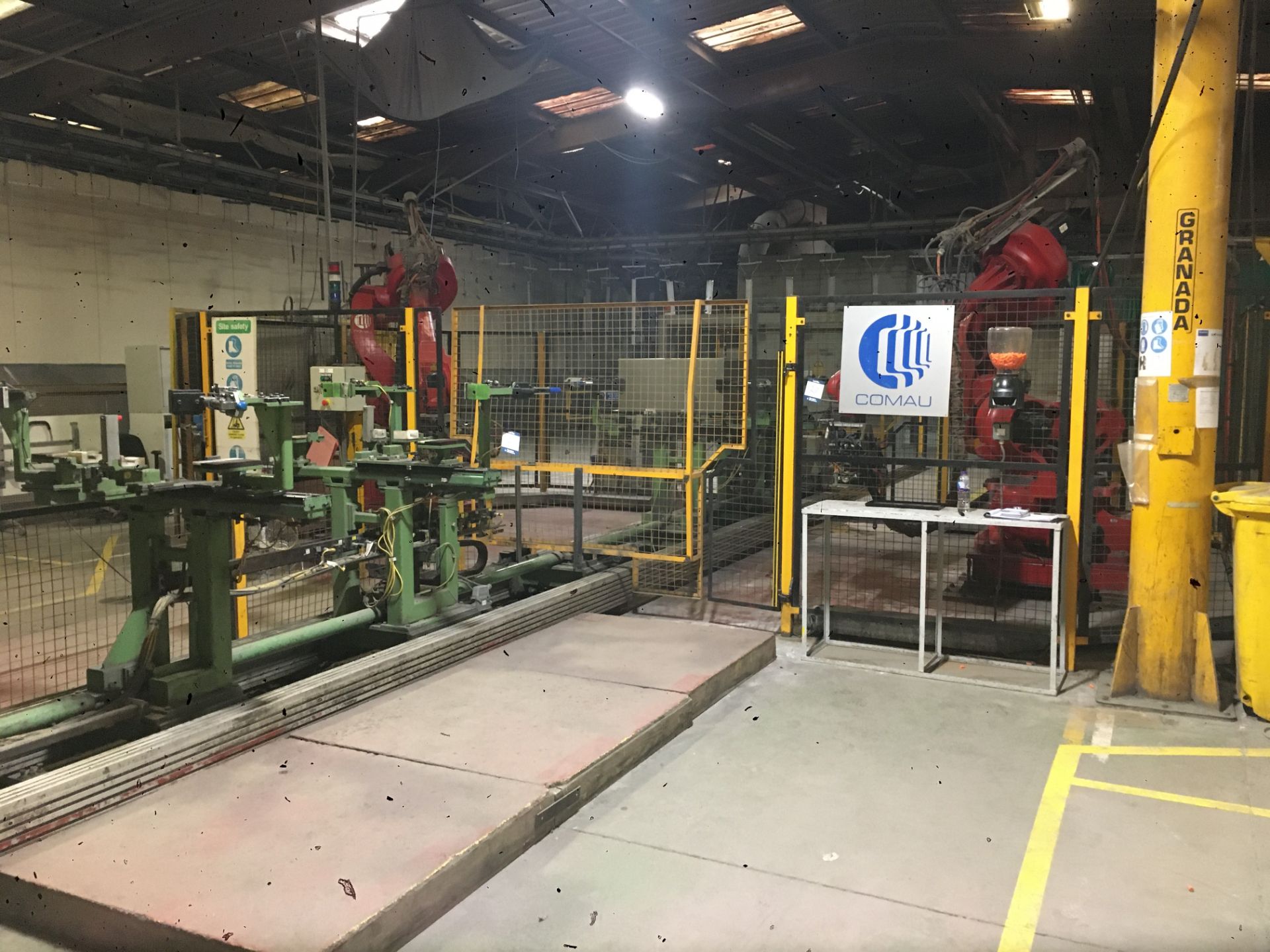 Robotic welding cell 2 comprising: 2x Comau Robotics, C4G RCC3 robots, Serial No. 0360 and 0357 (