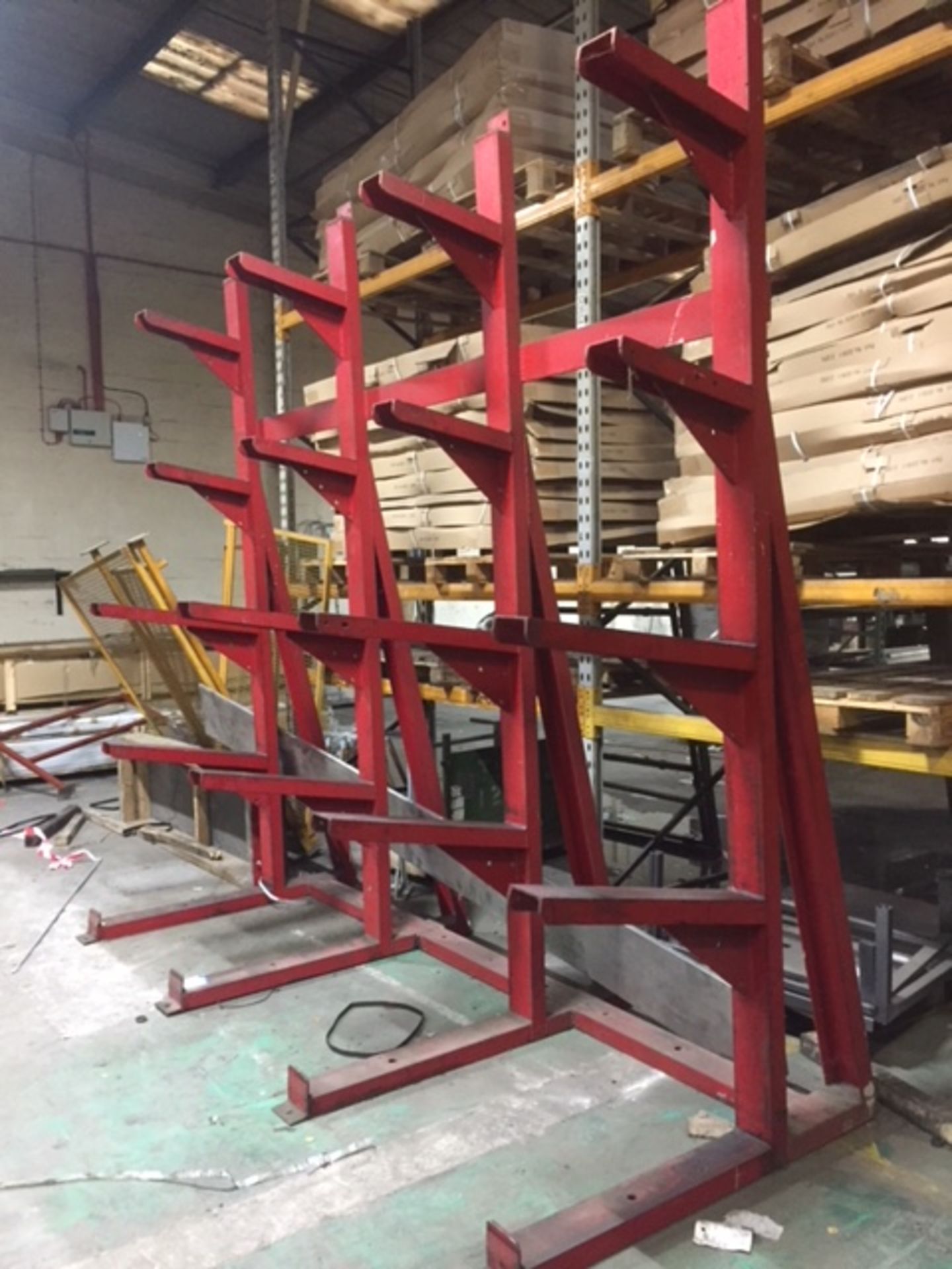 Steel 4 tier stock rack **This lot is located at The Willows Site, CF48 1YH**