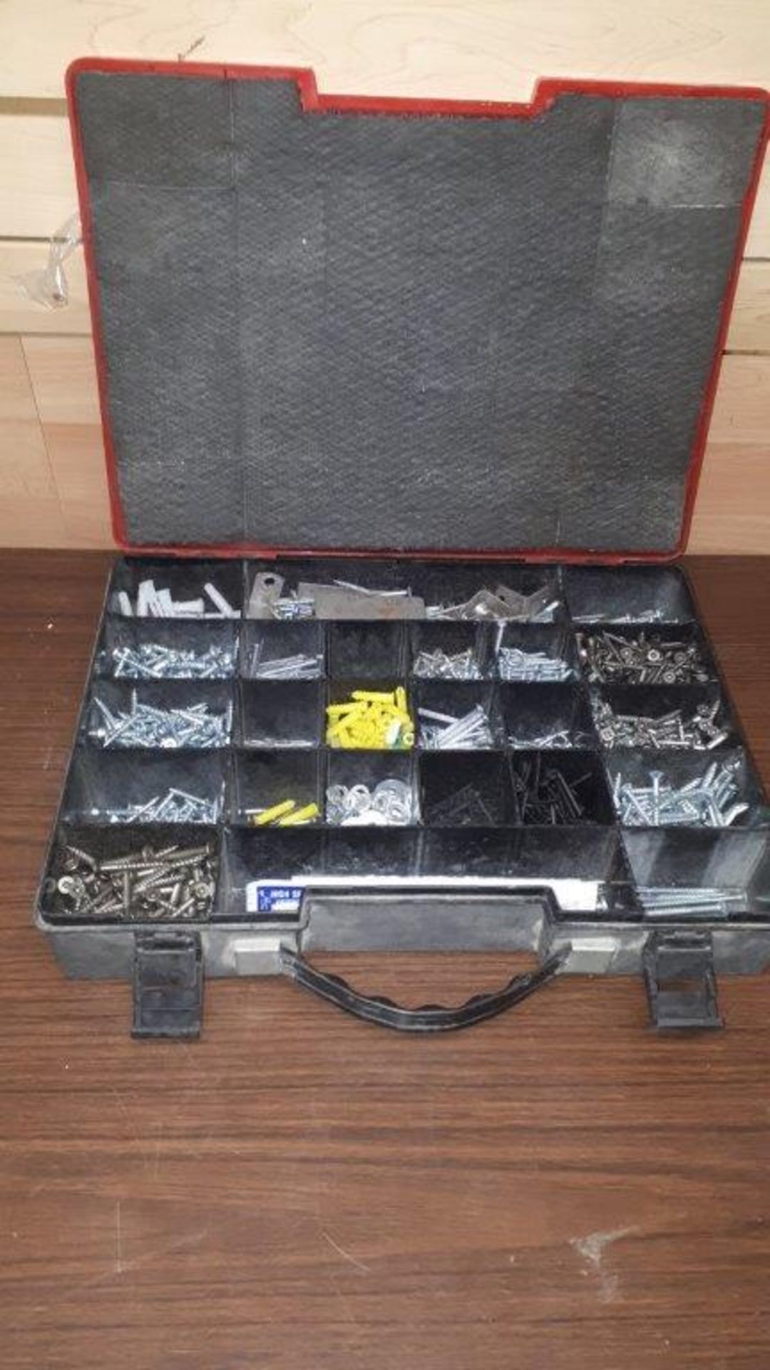 LOT: Asst. Clamps, Plastic Case w/ screws, drill bits, etc. - Image 2 of 4