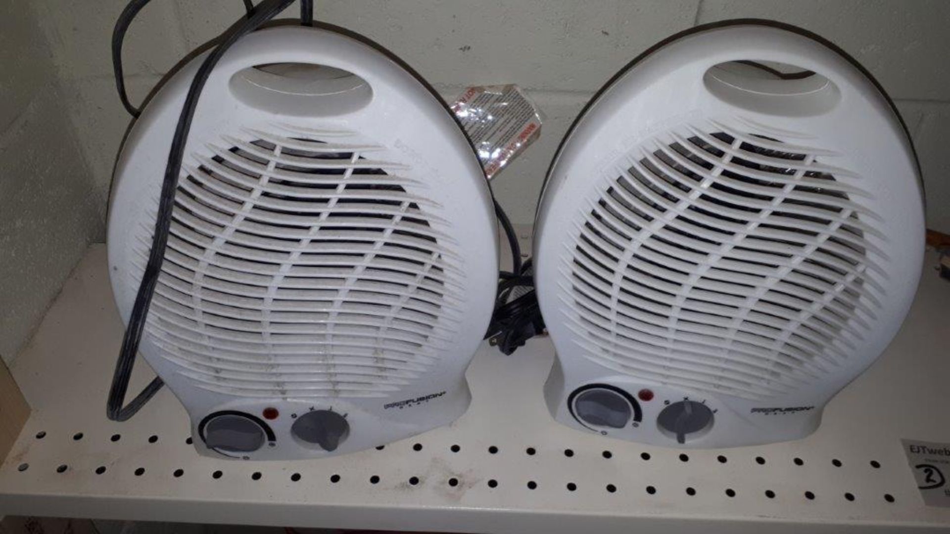LOT: (2) INTERTEK Fan Forced Heater, 110 V. 1500 watts