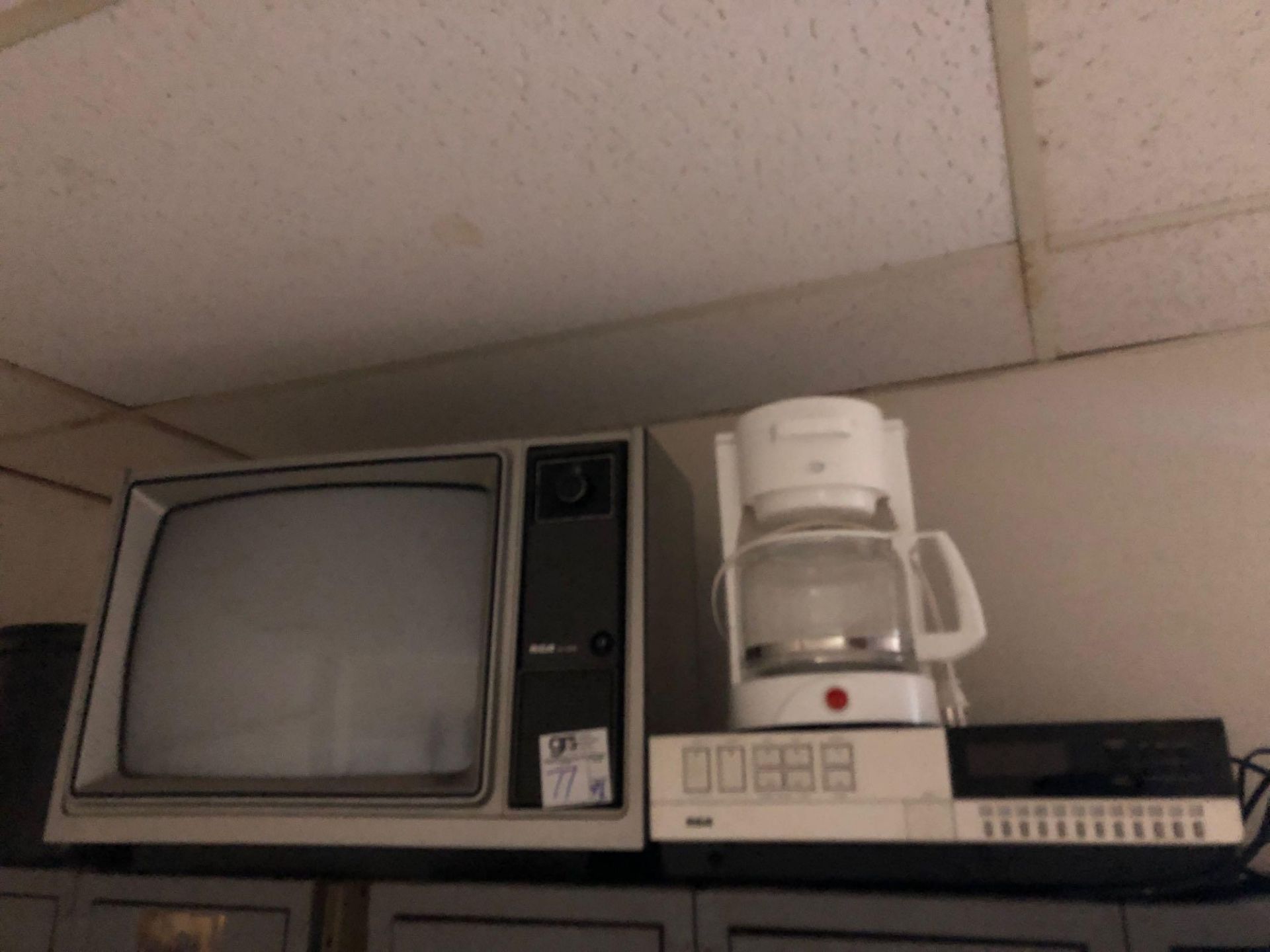 Vintage RCA Television, RCA VCR and Coffee Pot