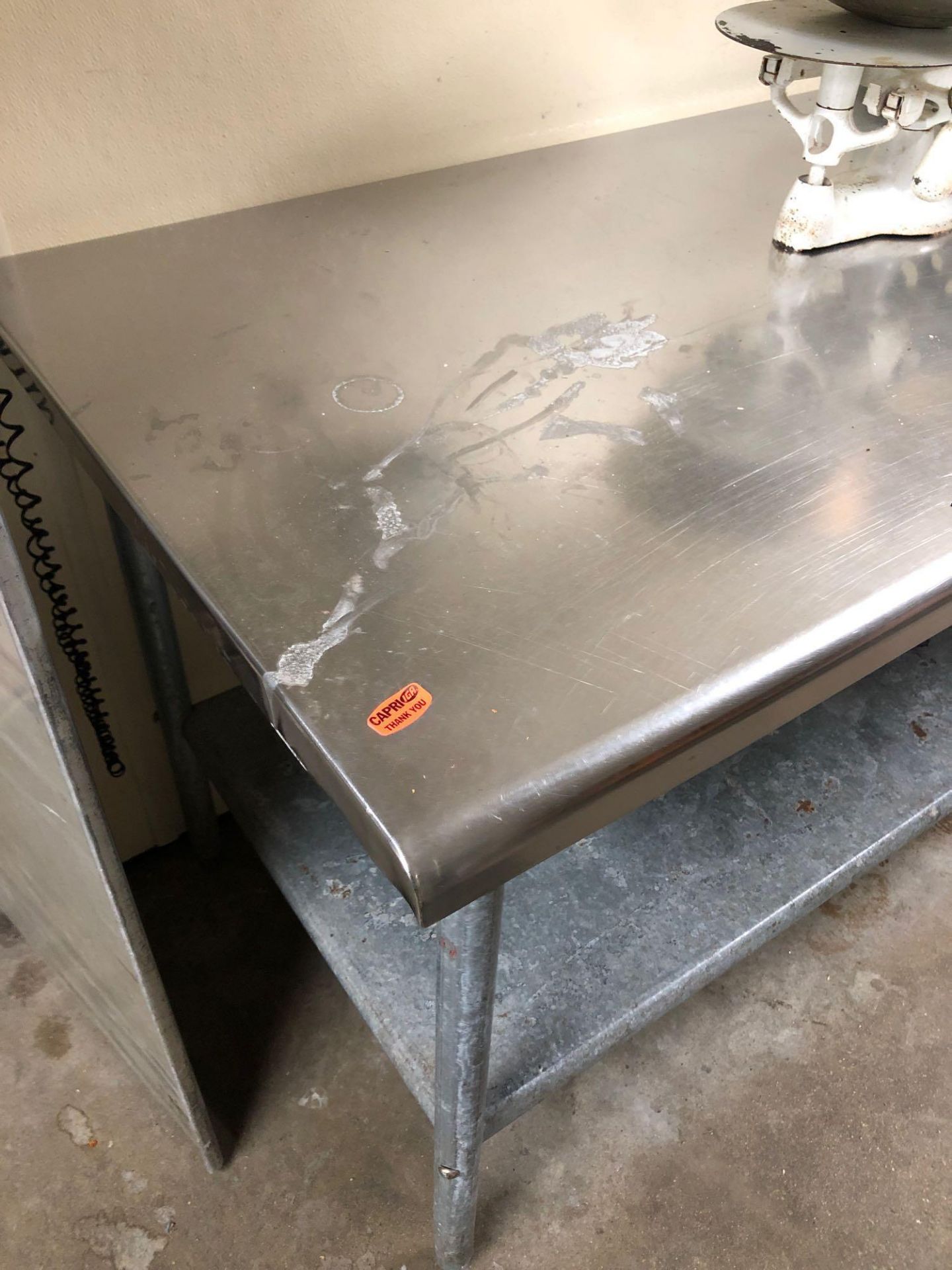 Stainless Steel Table with Galvanized Legs - Image 3 of 3