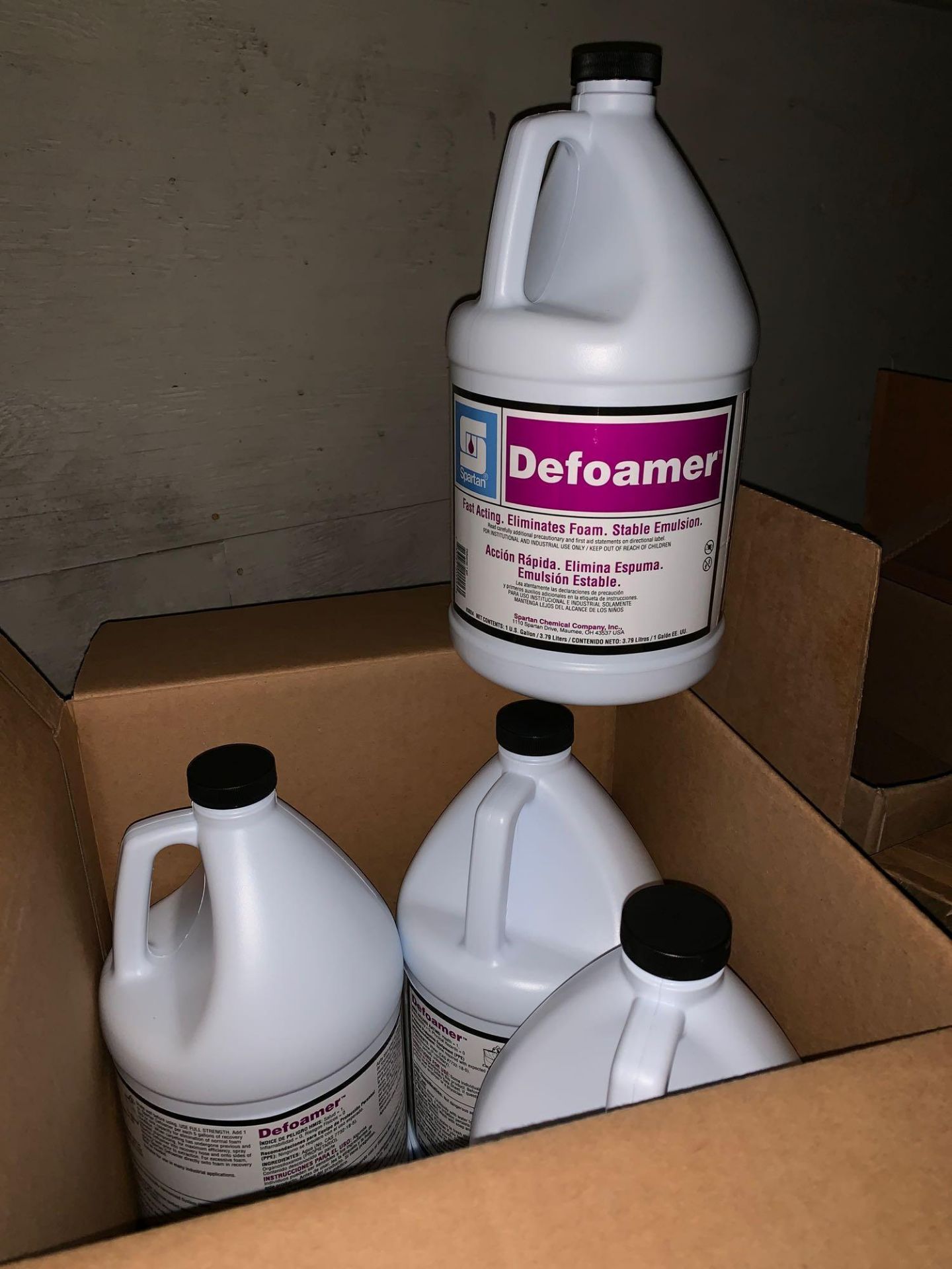 (4) 1 Gallon Bottles of Defoamer