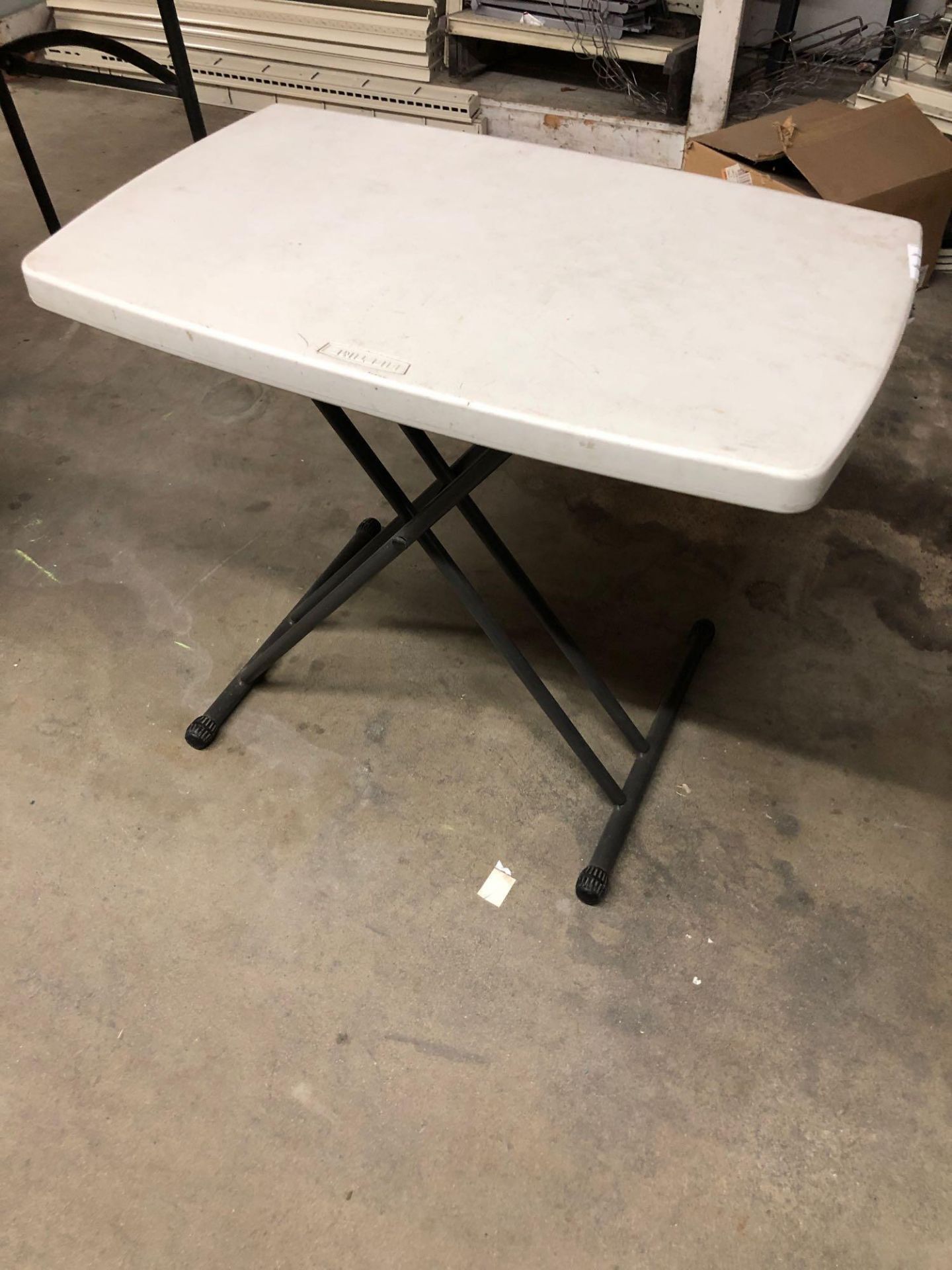 (2) Lifetime Folding Plastic Table