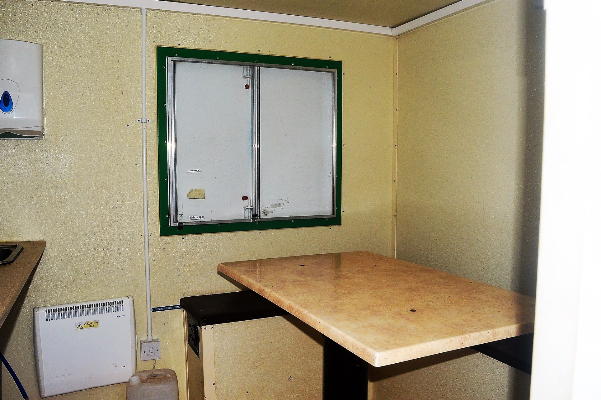12 ft x 8 ft steel anti vandal mobile welfare unit comprising of: canteen, toilet & generator room - Image 6 of 9