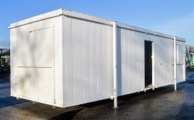 32 ft x 10 ft steel anti vandal jack leg office site unit BBN12083 ** Door missing **